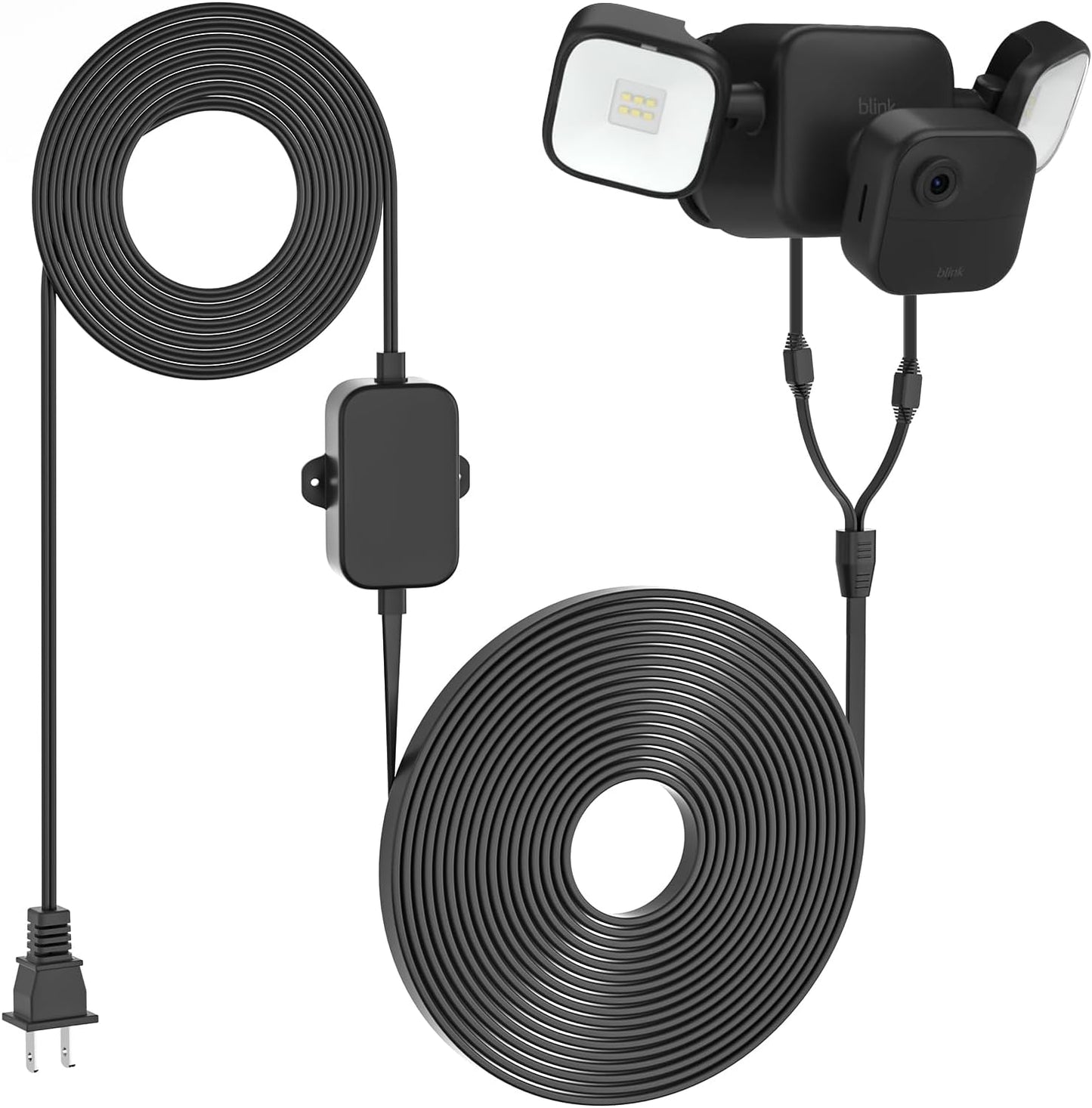 25Ft Weatherproof Power Cable for Blink Floodlight Cam