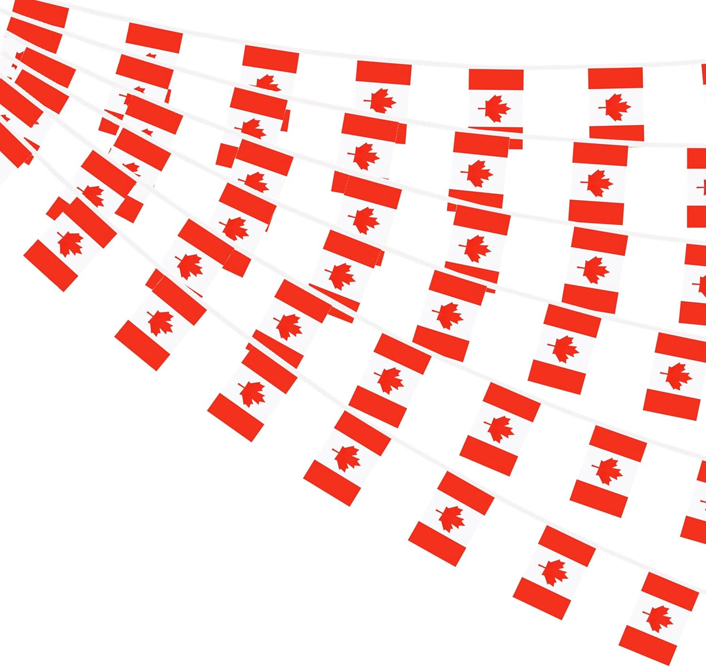 66ft Mini Canada Flags Banner - Festive Decor!