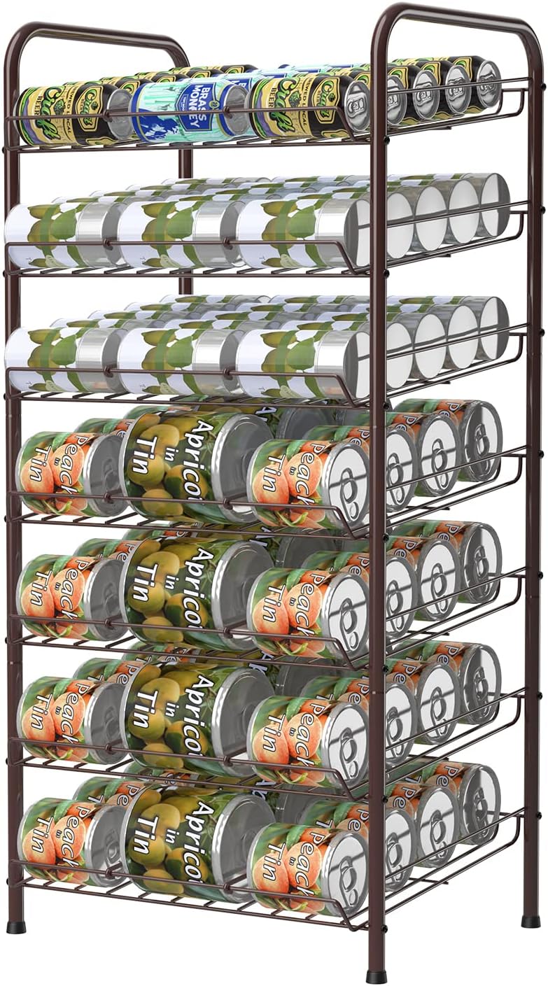 Vrisa Can Organizer for Pantry - 7-Tier Dispenser Rack for Cans