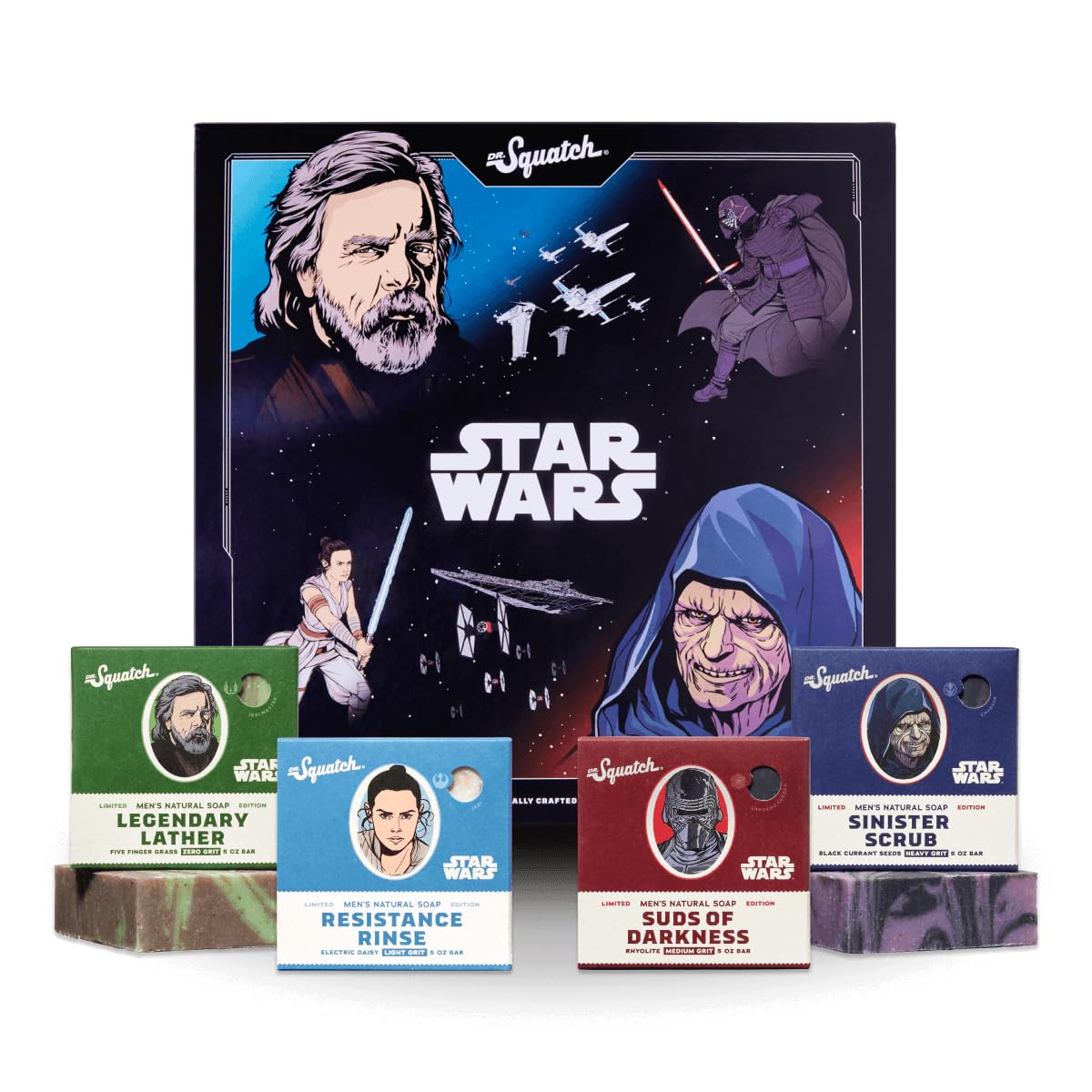 Dr. Squatch Star Wars Soap 4 Bar Bundle with Collector's Box