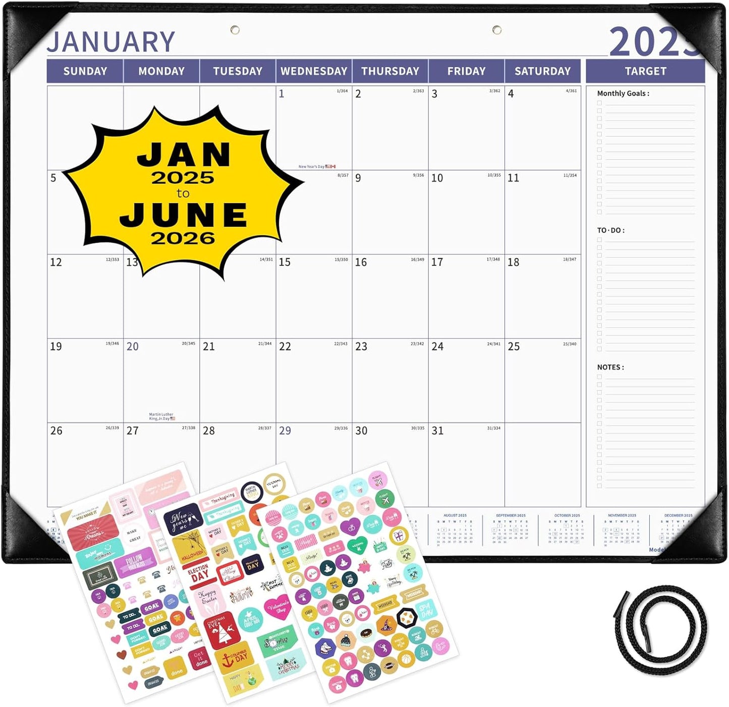 2025-2026 Large Desk Calendar for Home or Office