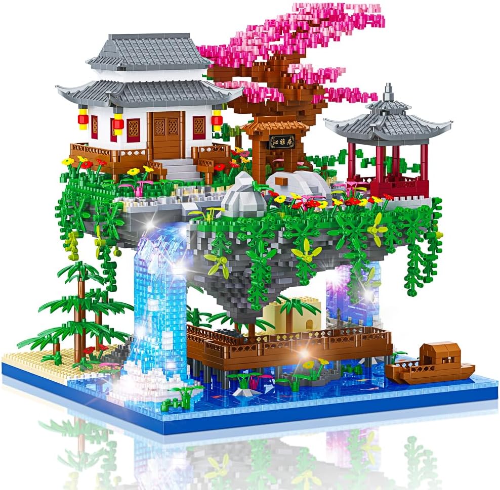 Cherry Blossom Pond Building Set for Adults and Teens Ages 6
