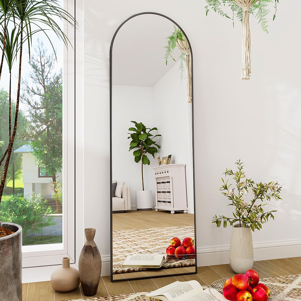 BEAUTYPEAK Arch Mirror Full Length, Stylish 59x16 Wall Mirror