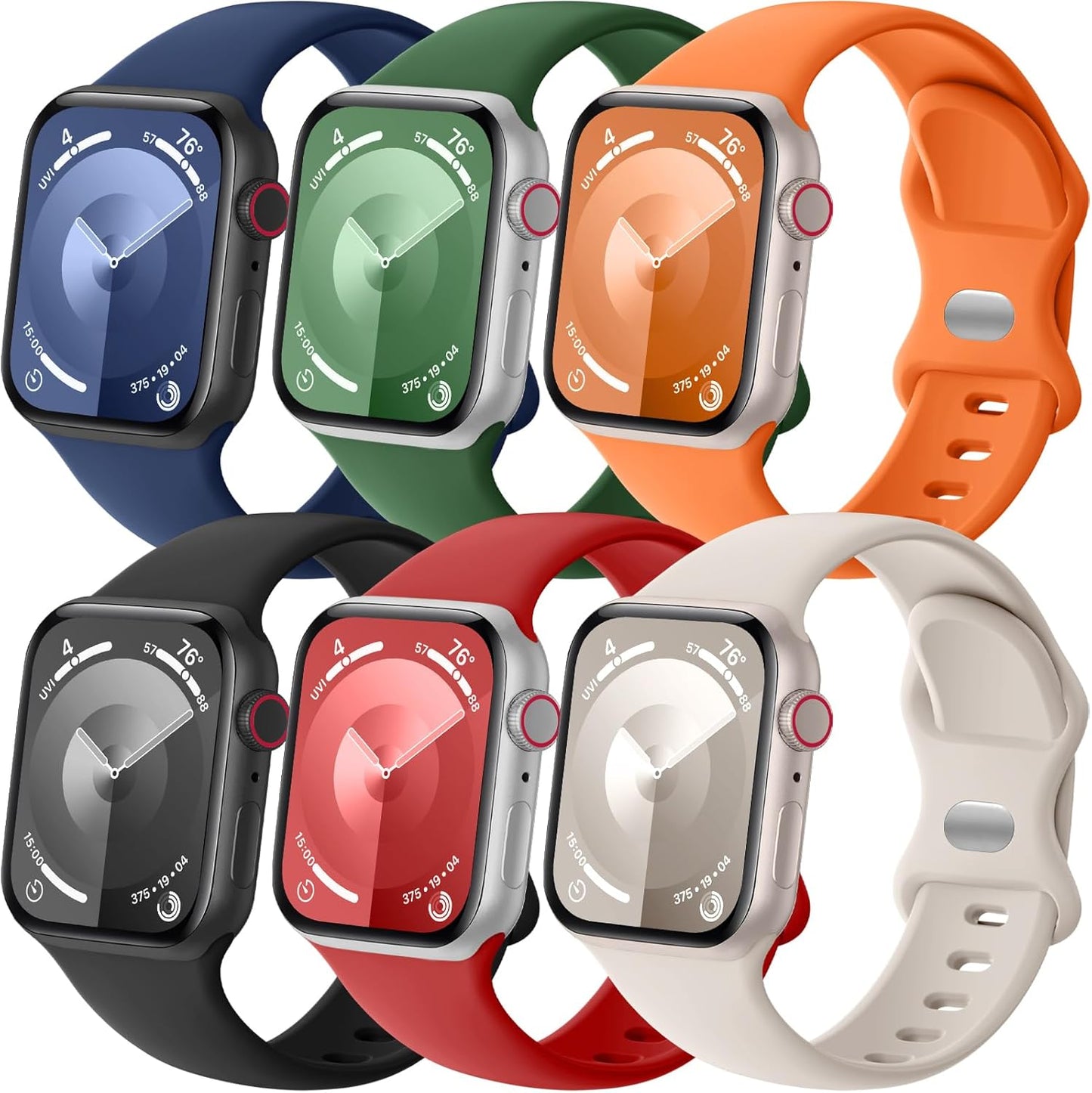 Waterproof Silicone Apple Watch Band Set