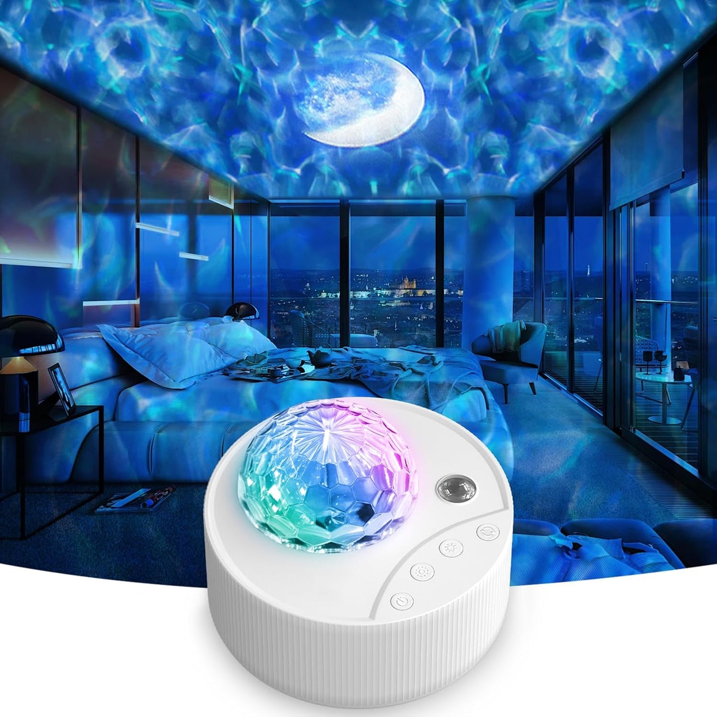Moredig Galaxy Projector: 12 Color LED Moon Light