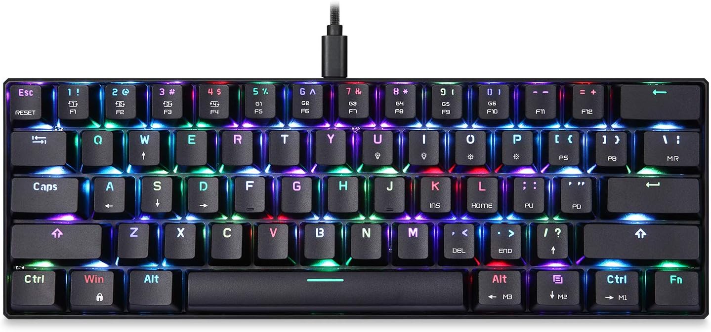 MOTOSPEED 60% Mechanical Keyboard with RGB Backlit for Gaming
