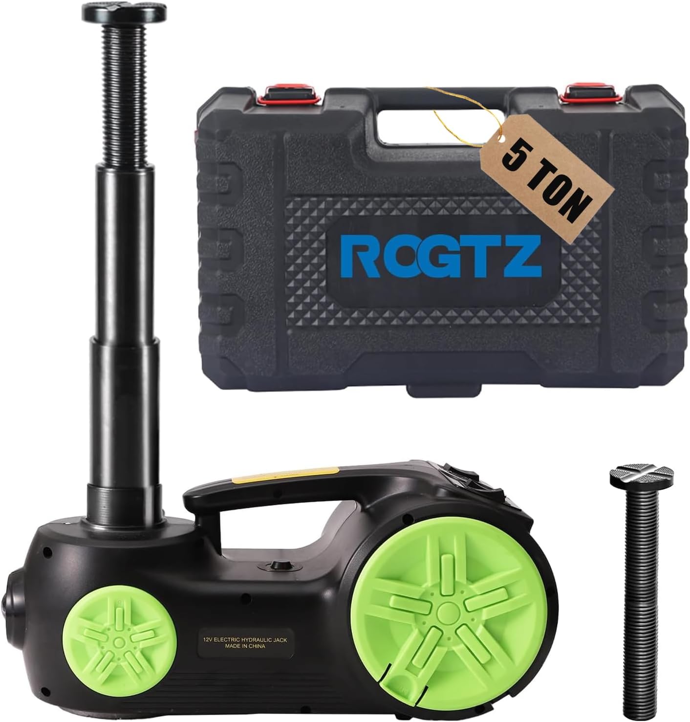ROGTZ Electric Hydraulic Car Jack Kit 5 Ton with Tire Inflator