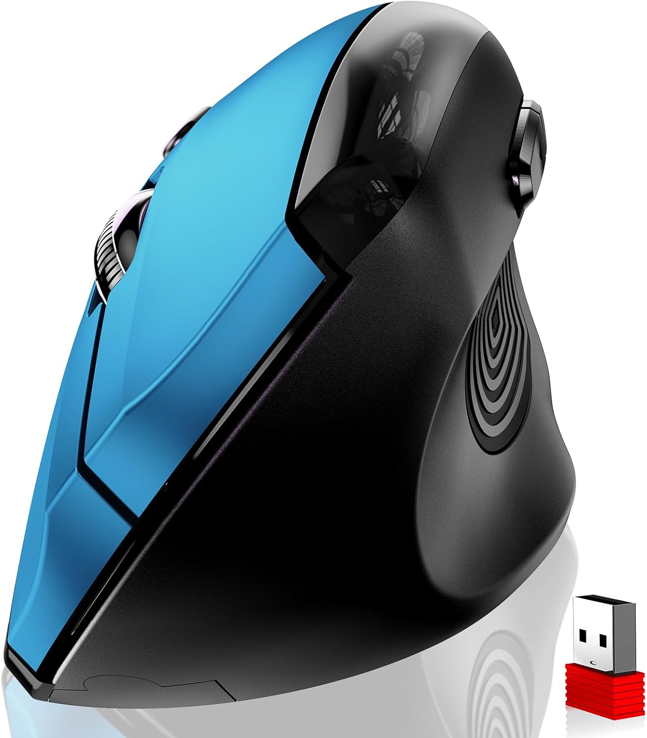 memzuoix Ergonomic Wireless Mouse - 1600 DPI for Comfort & Control