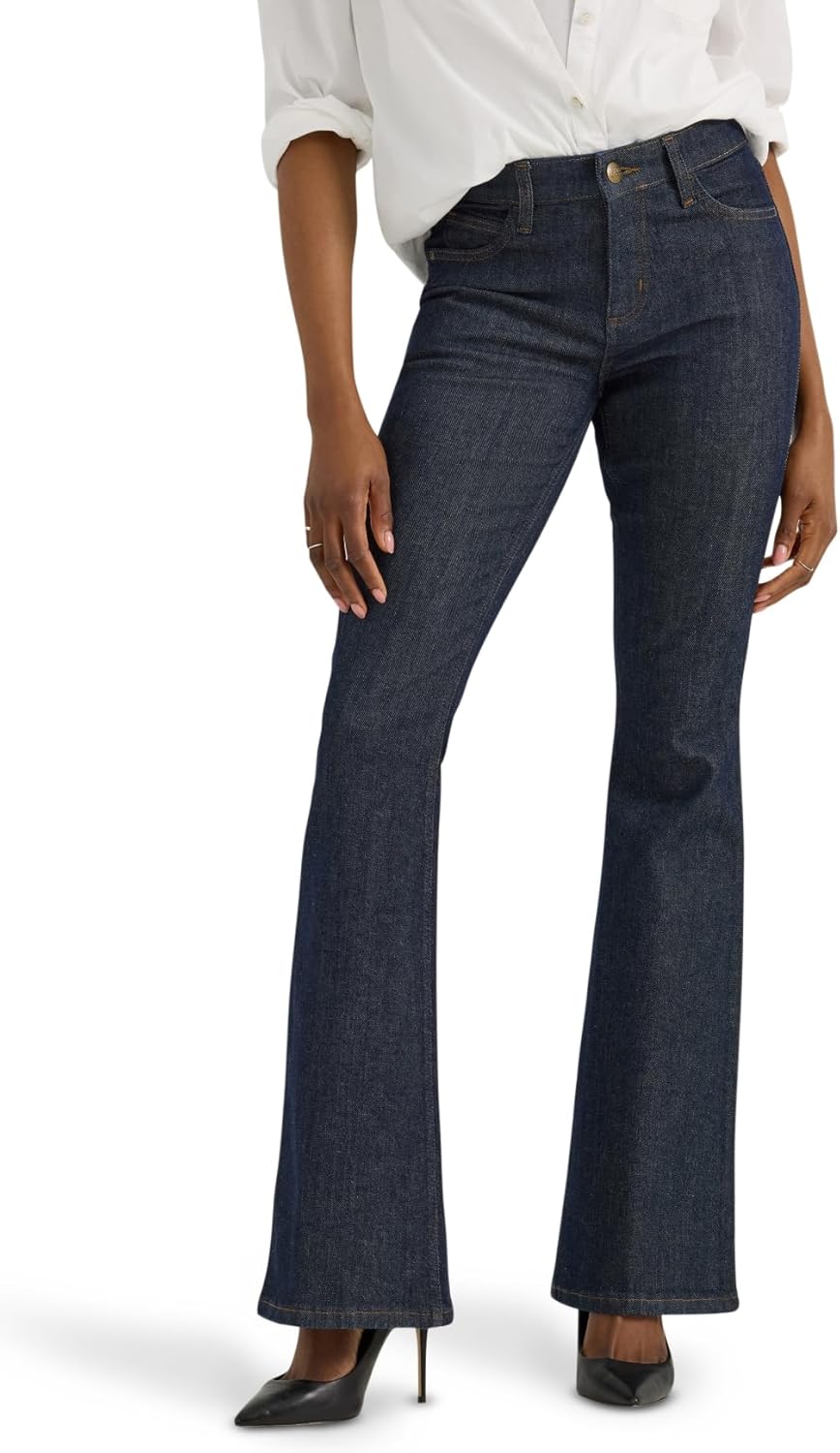 Lee Womens Legendary Mid Rise Flare Jean for Stylish Comfort