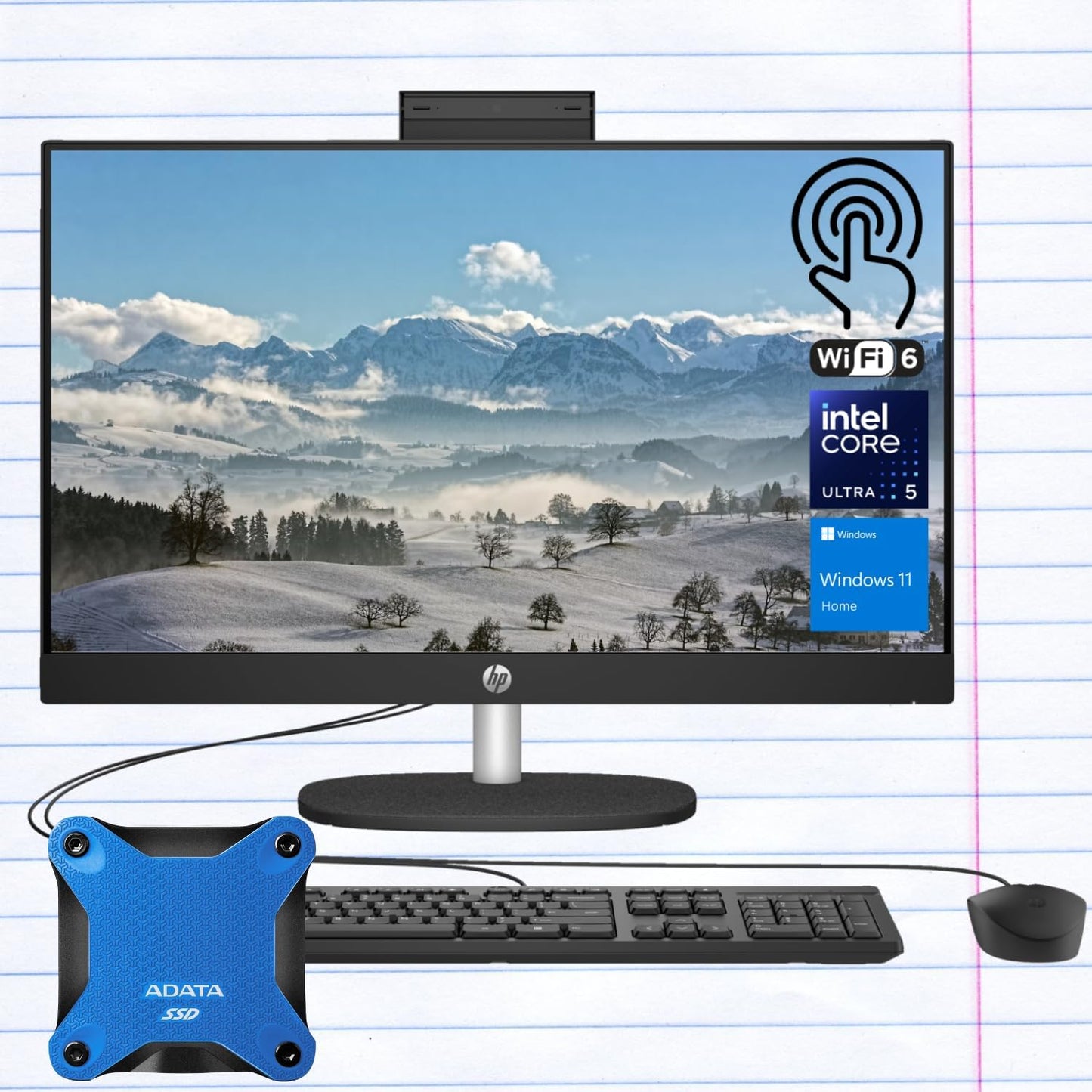 HP 24 Ultra 5 AI Desktop Bundle