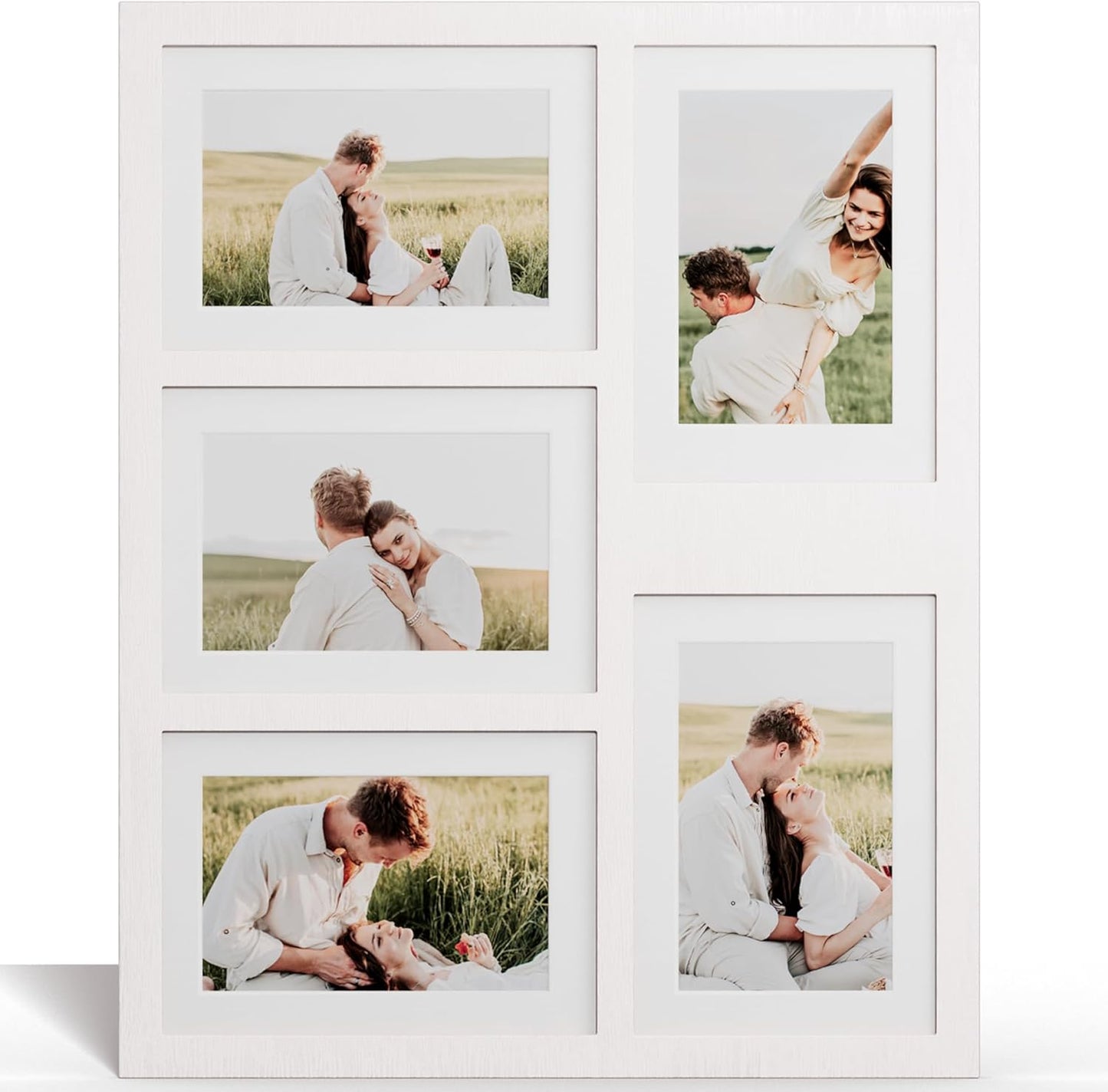 4x6 or 5x7 Picture Frames - Rustic Wooden Collage Frame