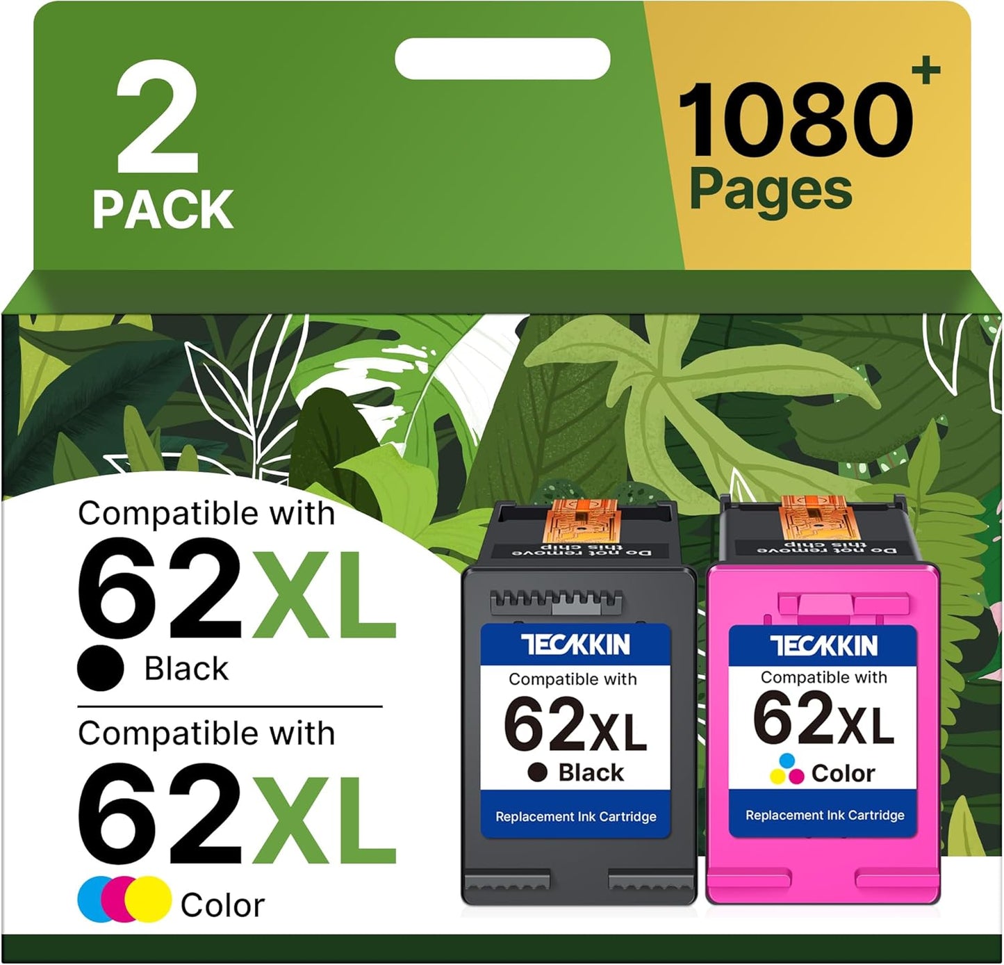 62 Ink Cartridge Replacement for HP 62XL - High Yield Quality