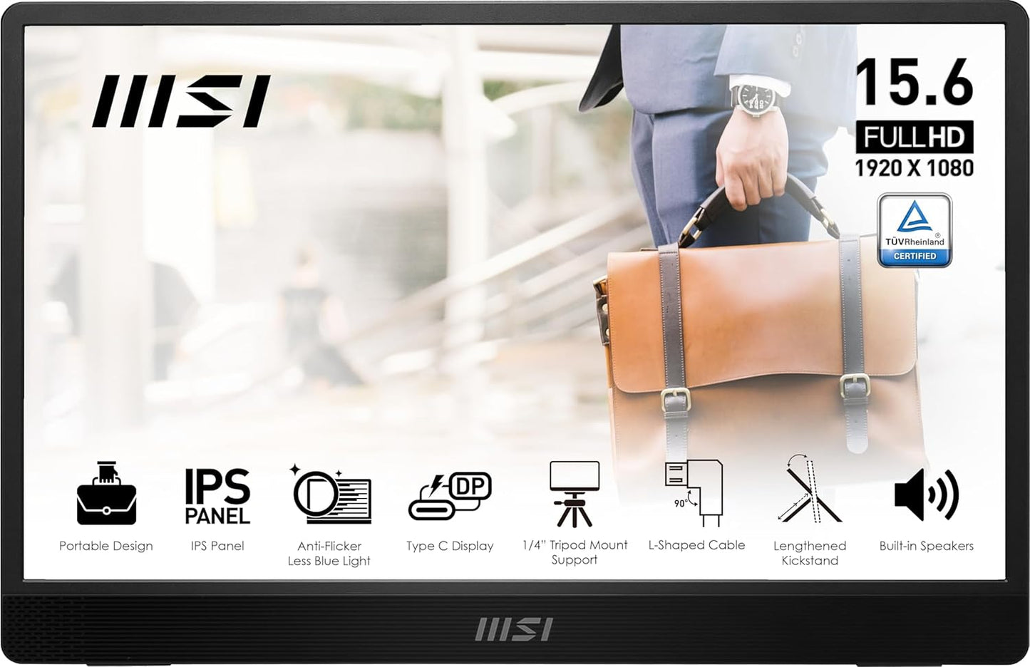 MSI Pro MP161 E2 15.6 FHD Portable Monitor - Ultimate Versatility!