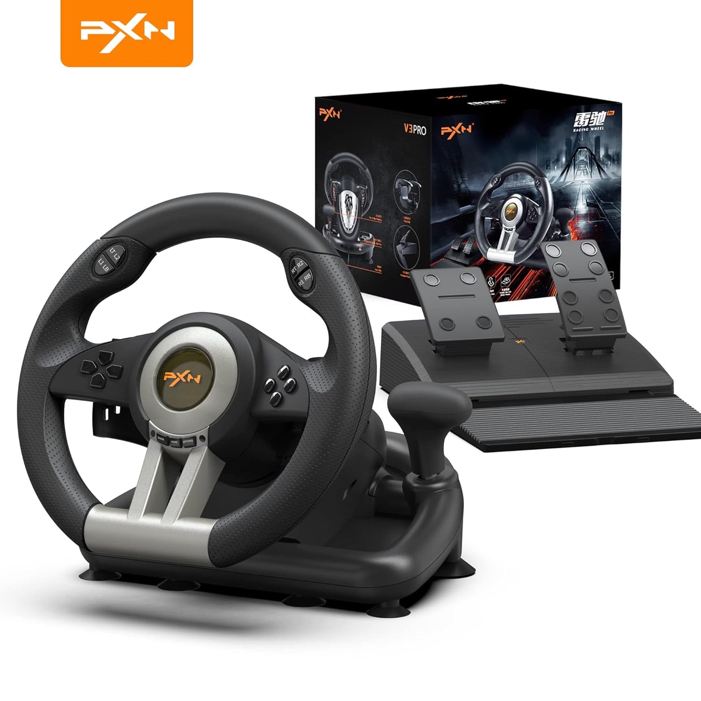 PXN Racing Wheel - Universal USB Car Racing Steering Wheel