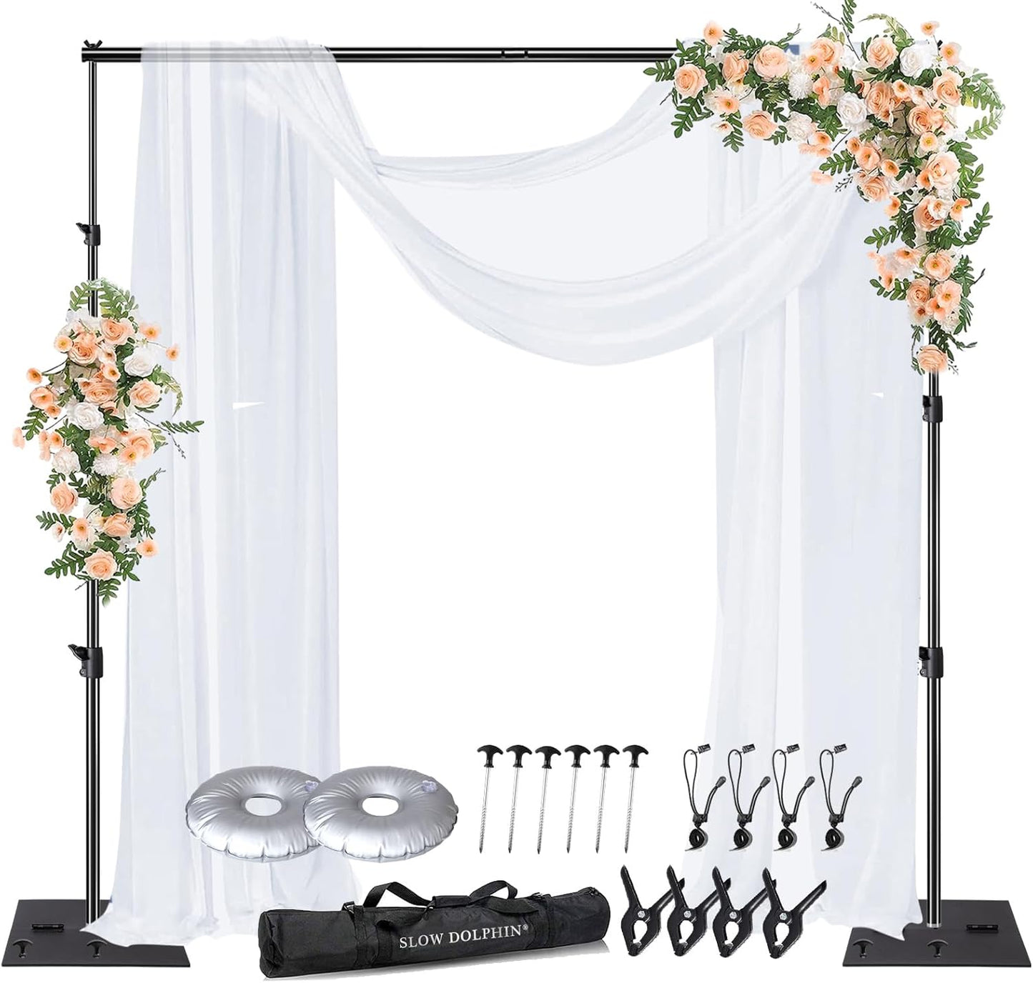 10x10ft Adjustable Backdrop Stand Kit by SLOW DOLPHIN