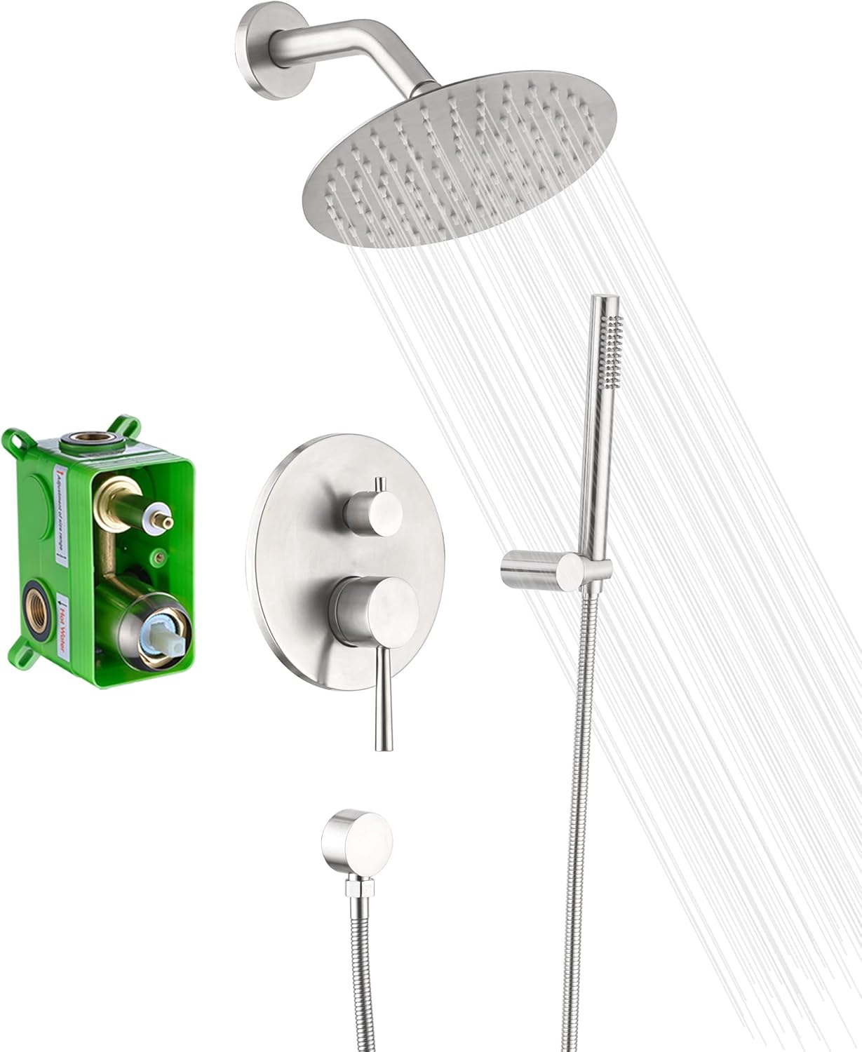 Rainfall Shower System with Handheld Sprayer for Modern Bathrooms