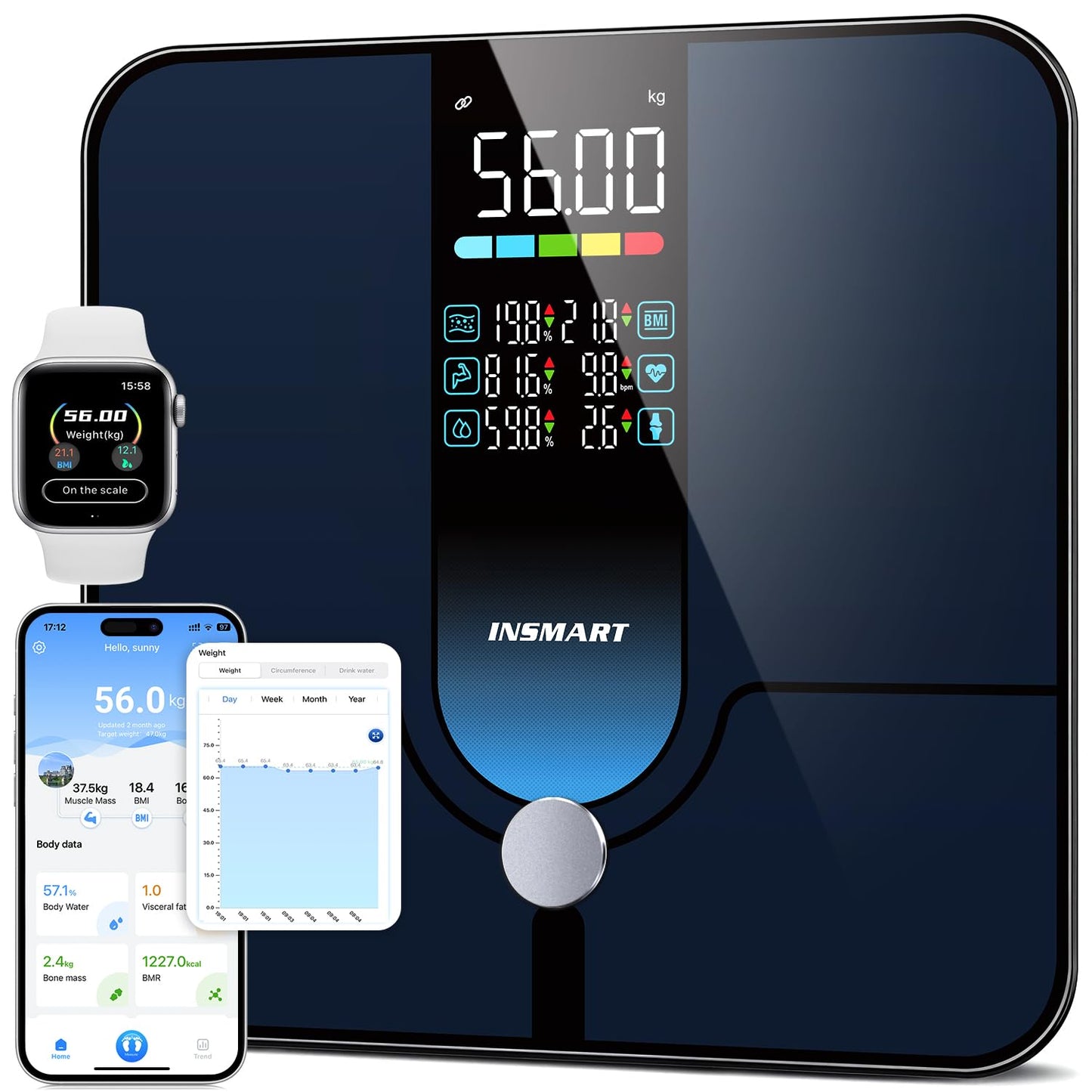 INSMART Smart Scale: Accurate Body Composition