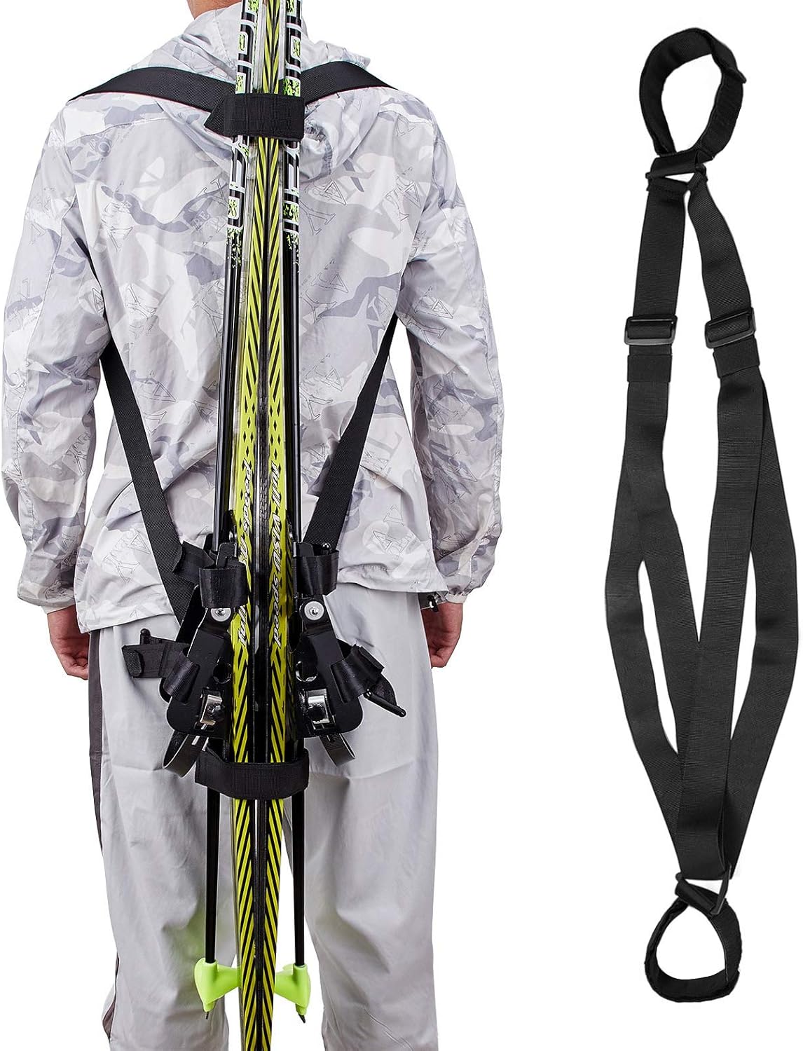 MOOCY Ski Strap & Pole Carrier - Easy Ski Transport