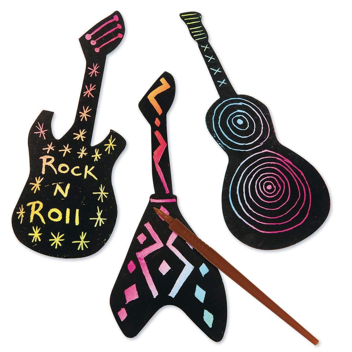 S&S Worldwide Scratch Artist Guitar Shapes Set