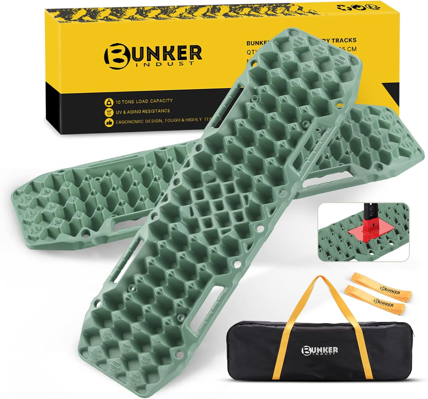 Off-Road Traction Boards with Jack Base for 4X4 Recovery
