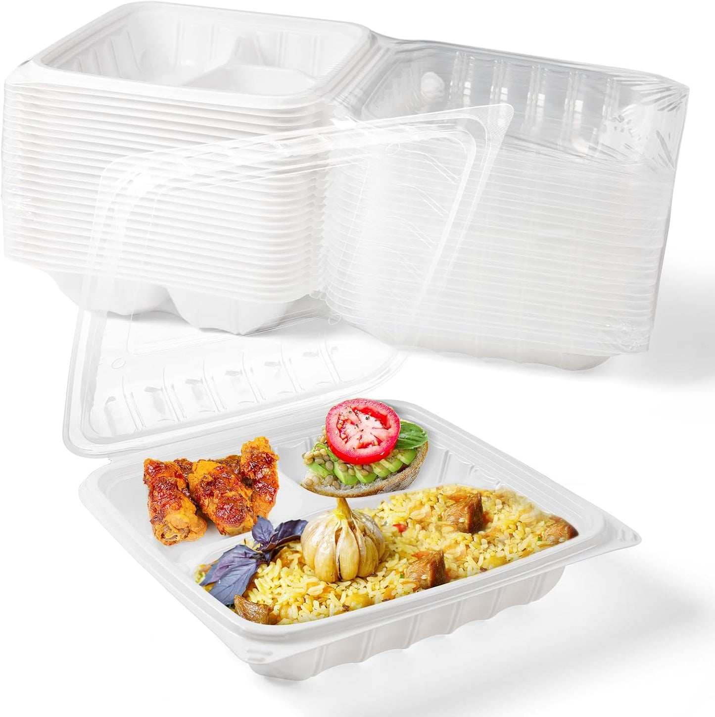 YANGRUI Reusable Plastic Containers with Anti-Fog Technology