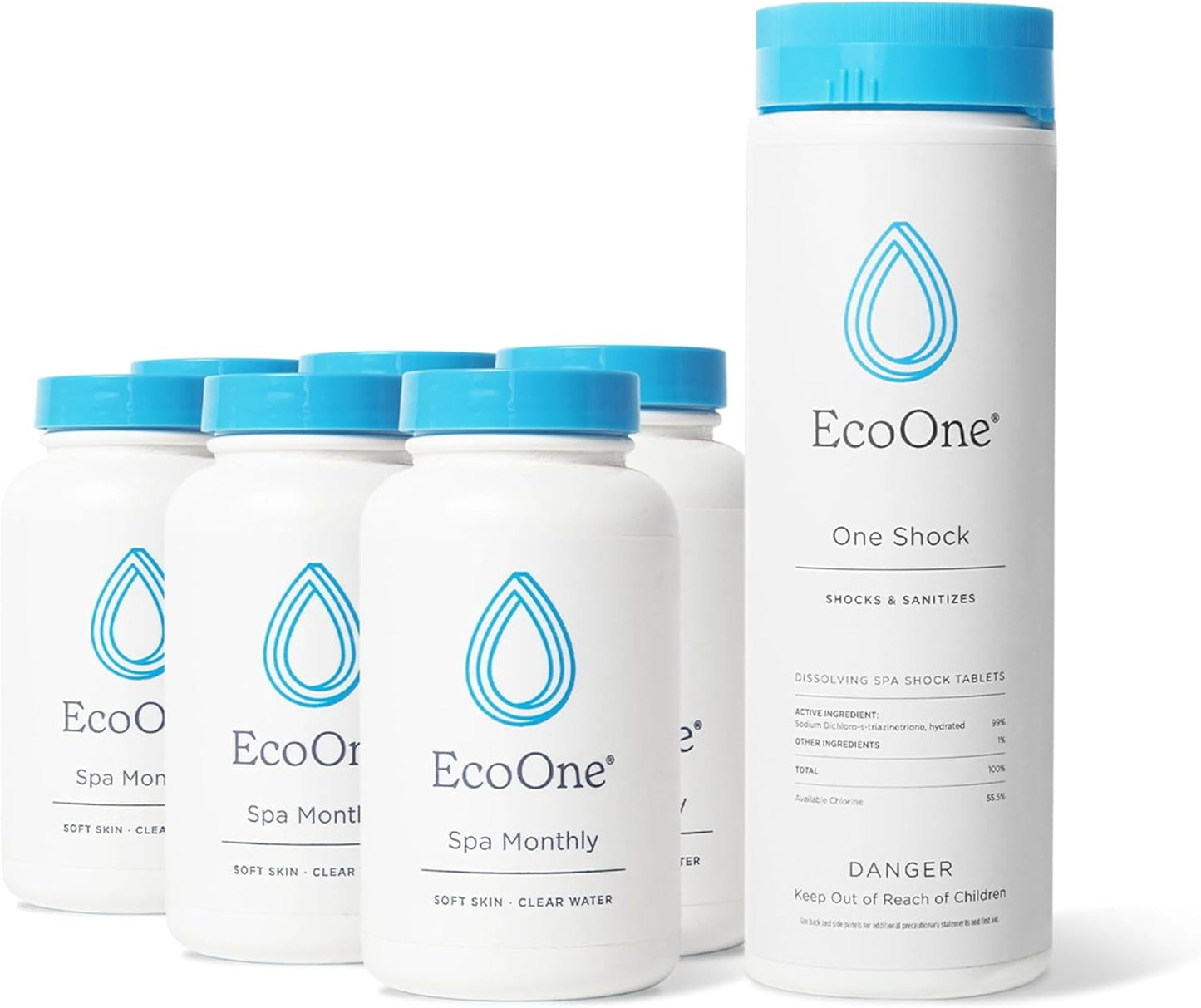 EcoOne Hot Tub Chemical Maintenance & Supply Kit for Clean Water