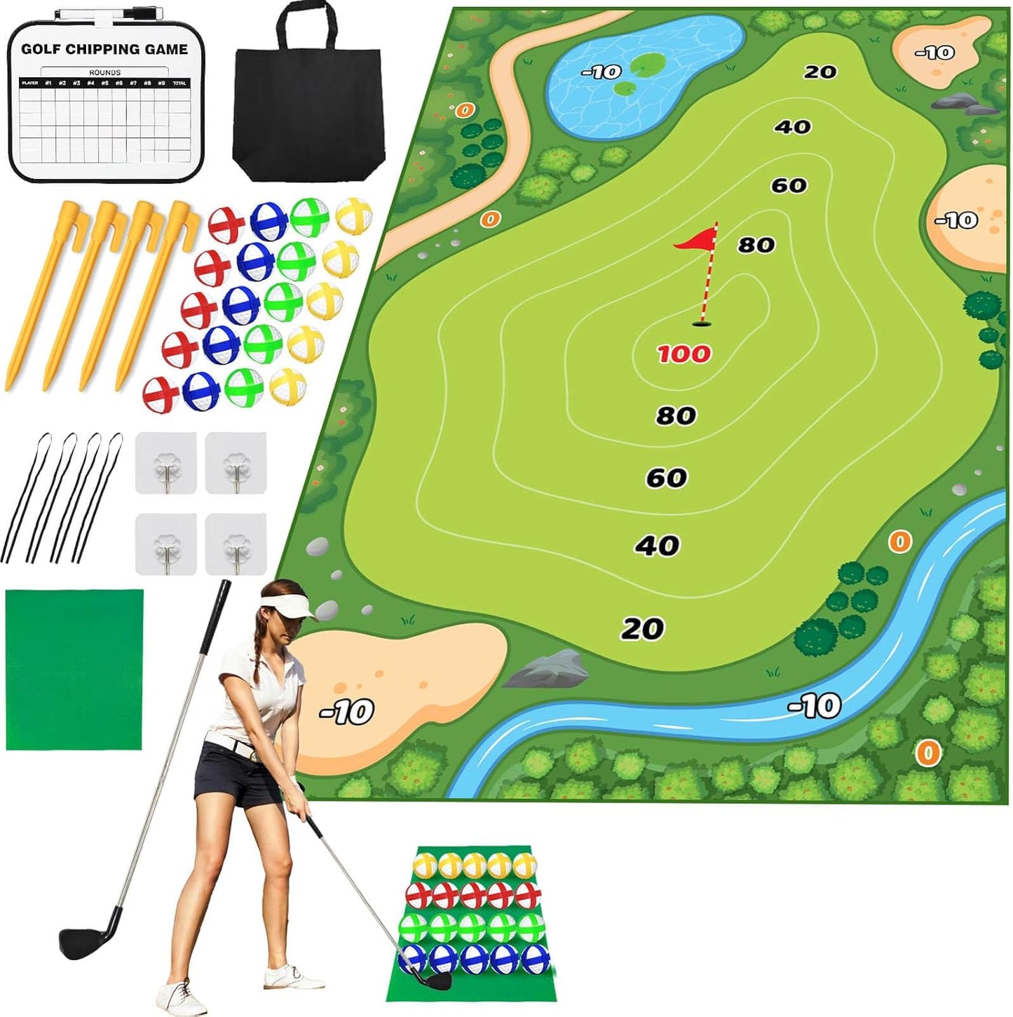 Ultimate Battle Golf Chipping Mat Set - Fun for All!