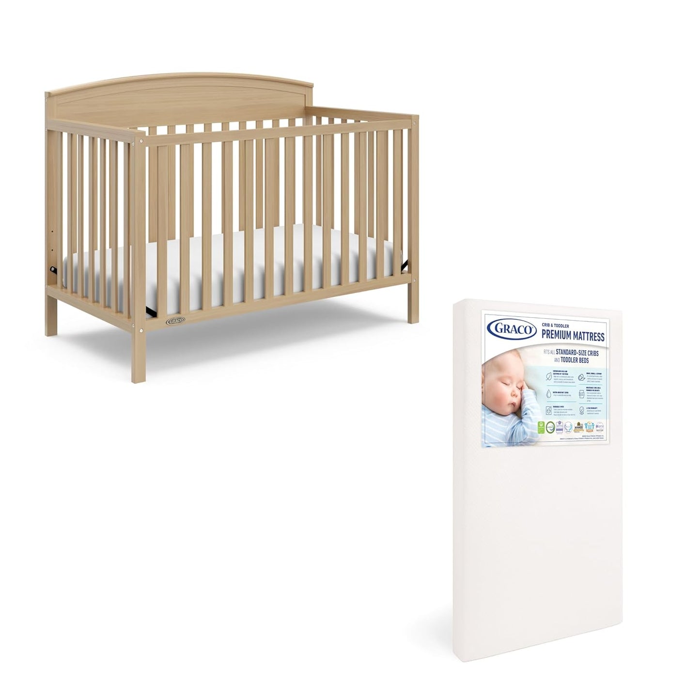 Graco Benton 5 in 1 Convertible Crib with Mattress Included