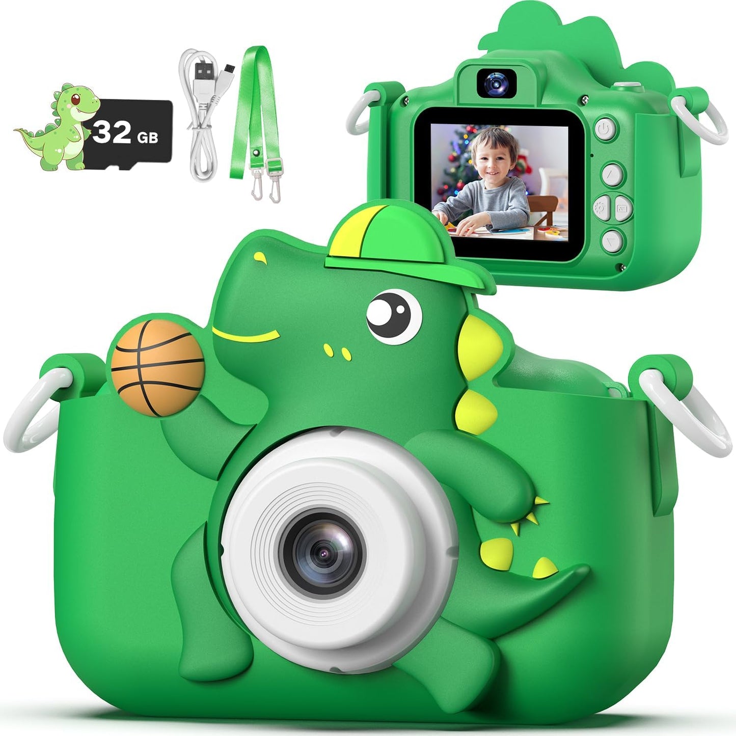 Capture Fun: 1080P Dino Cam for Ages 3-12