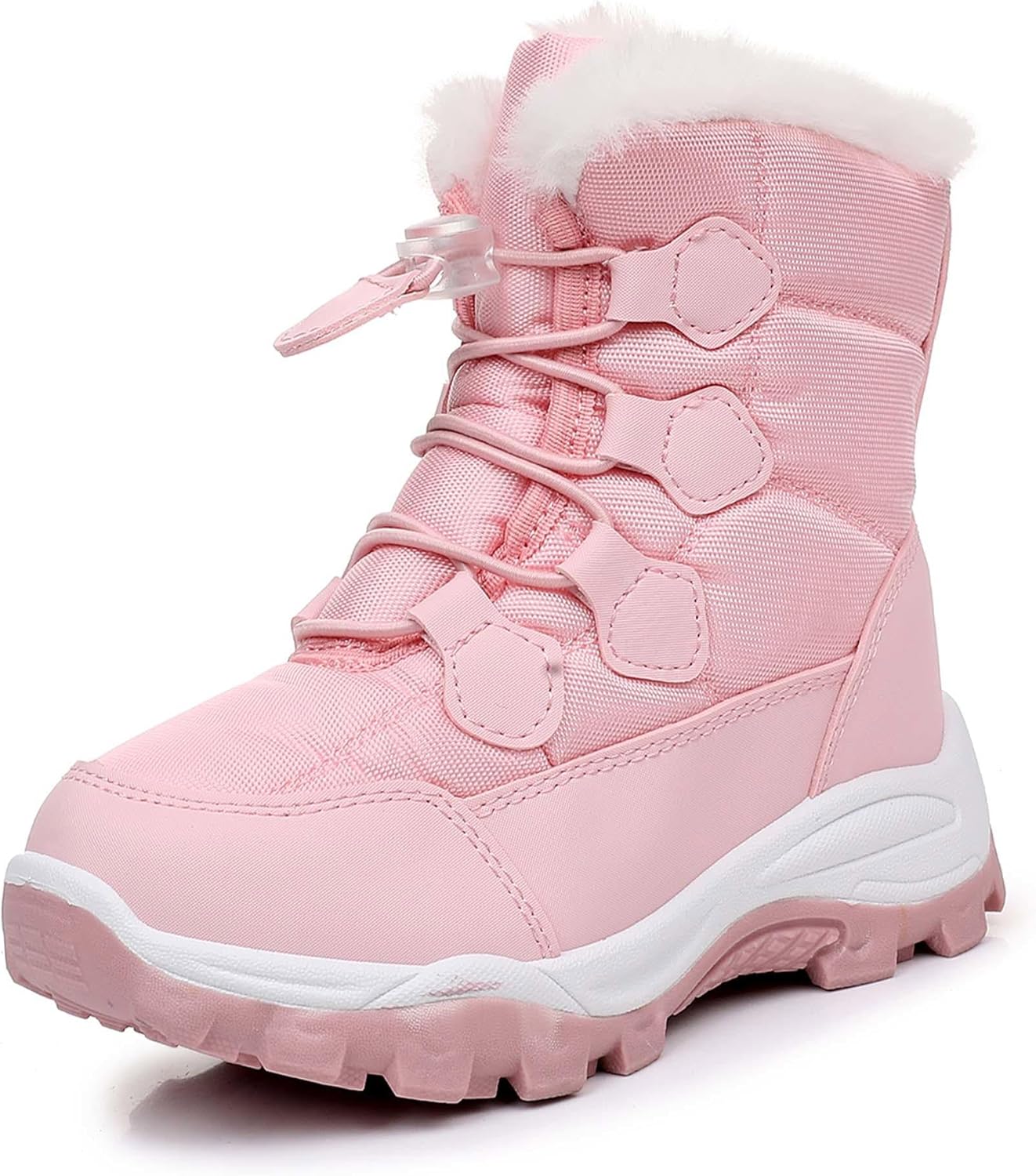 Ahannie Boys Girls Snow Boots for Toddlers - Warm & Water-Resistant