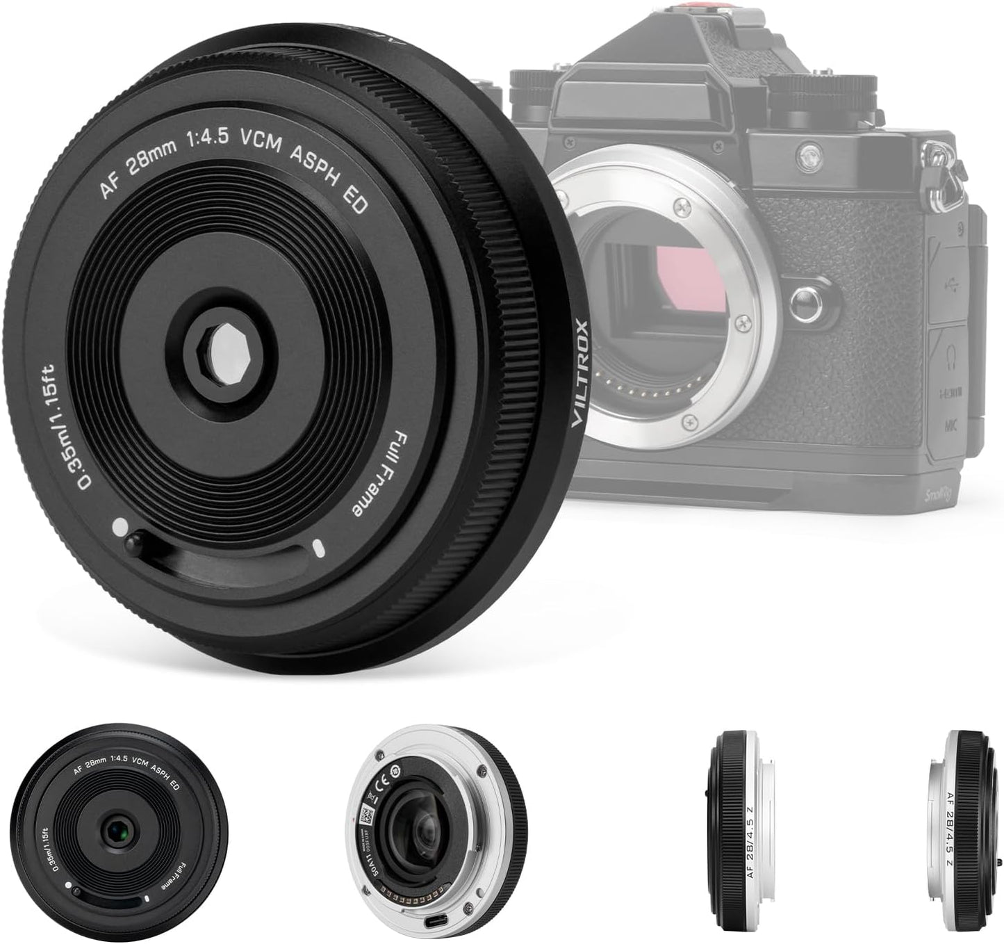 VILTROX 28mm F4.5 Ultra-Thin Pancake Lens for Nikon Cameras