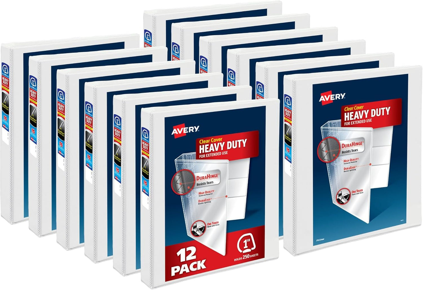 Avery Heavy-Duty View 3 Ring Binder with Customizable Covers