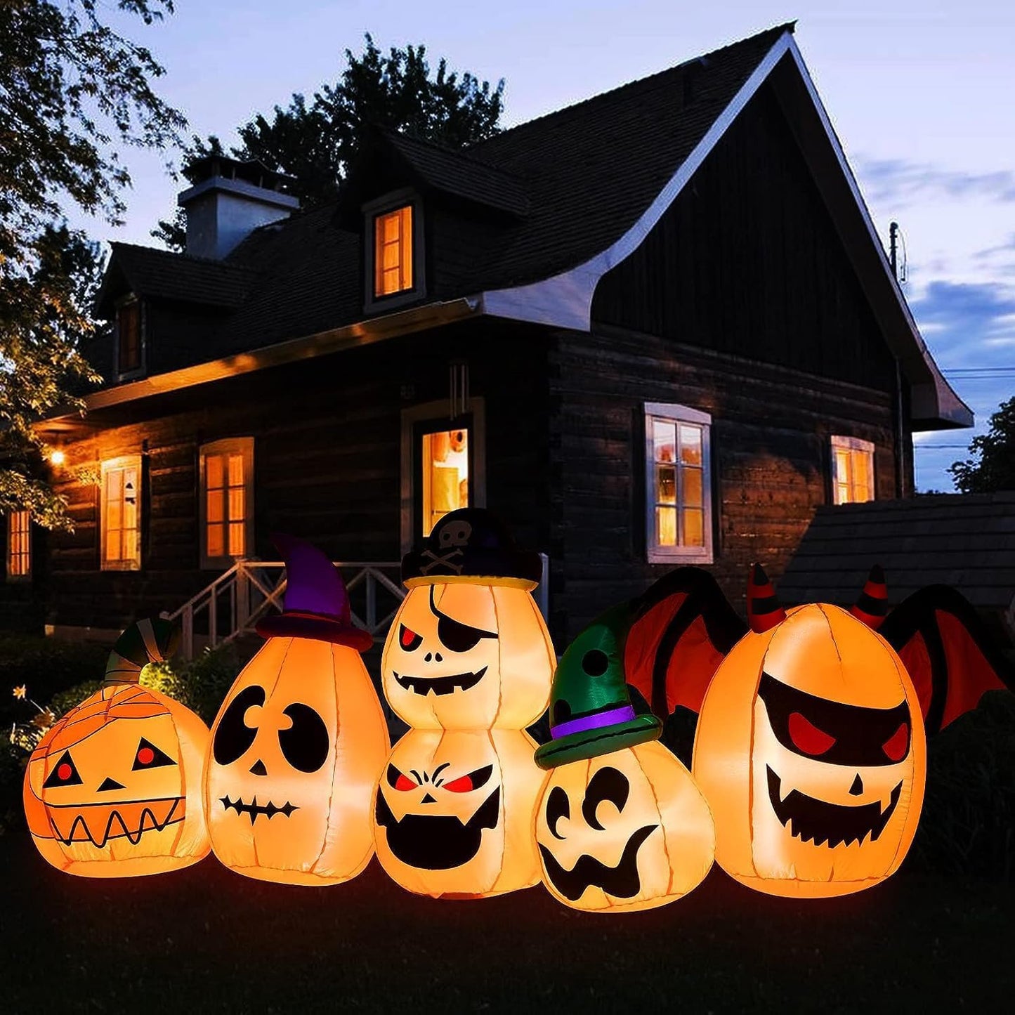 HBlife 8 FT Halloween Inflatable Pumpkin for Outdoor Fun