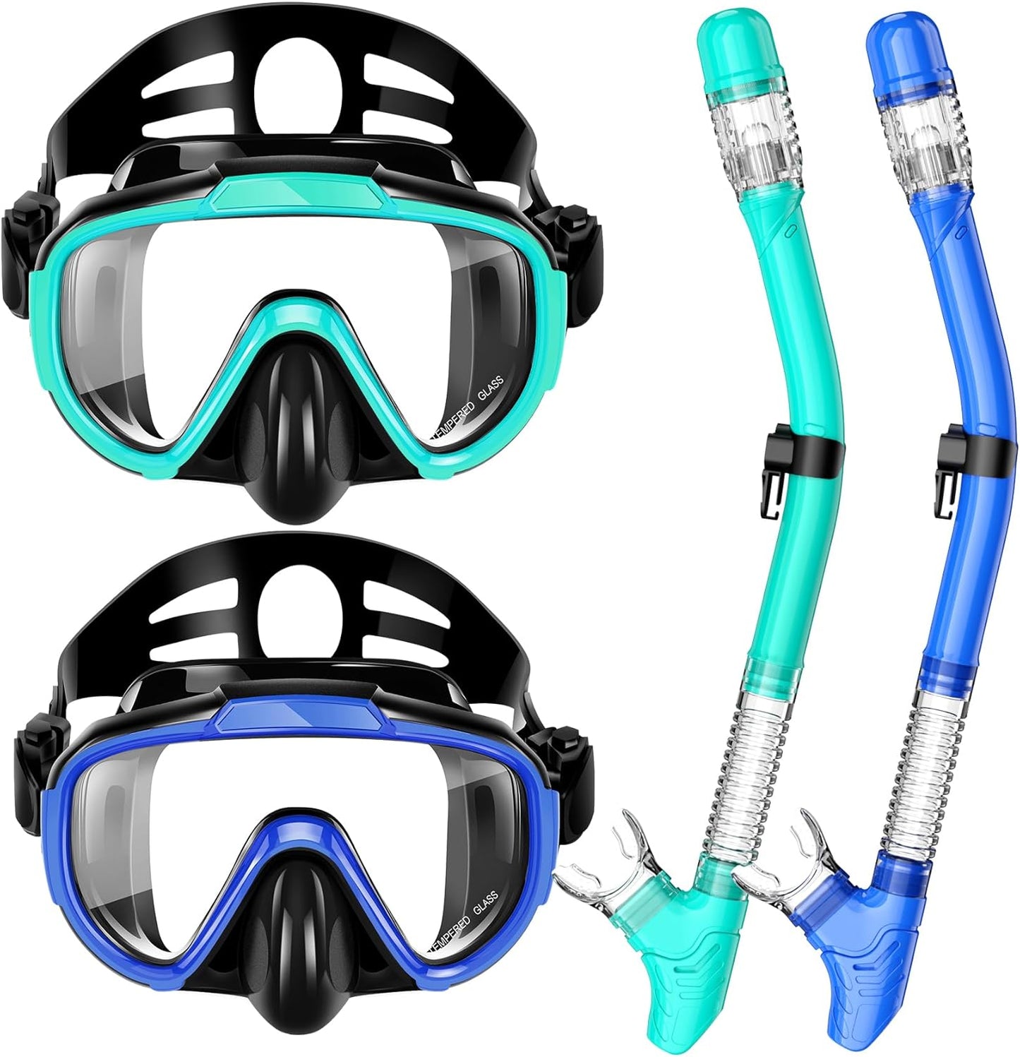 Panoramic View Snorkel Set for Adults - Anti-Leak, Anti-Fog, Adjustable