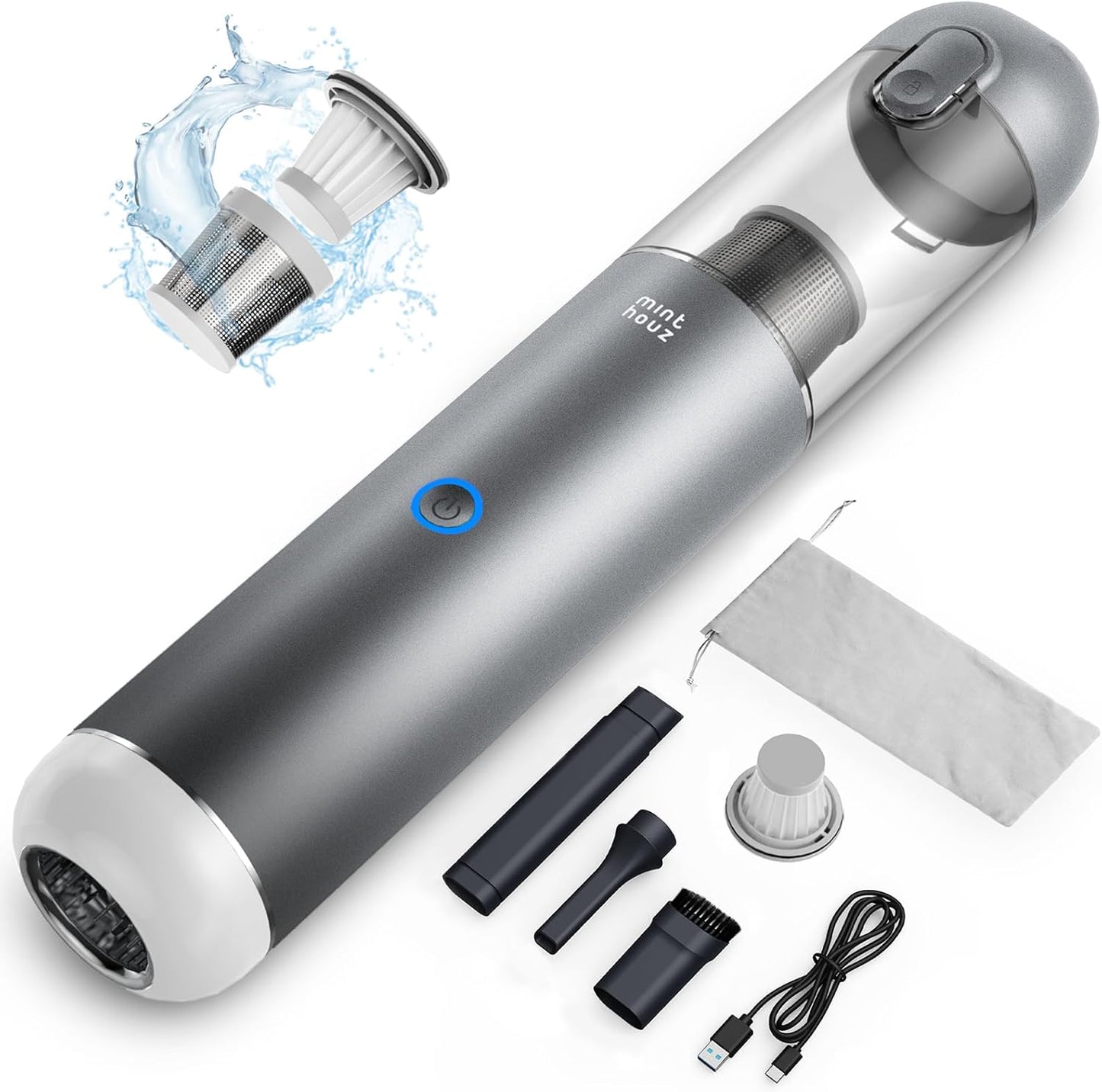 Powerful Cordless Car Vacuum 17000Pa - Lightweight & Versatile