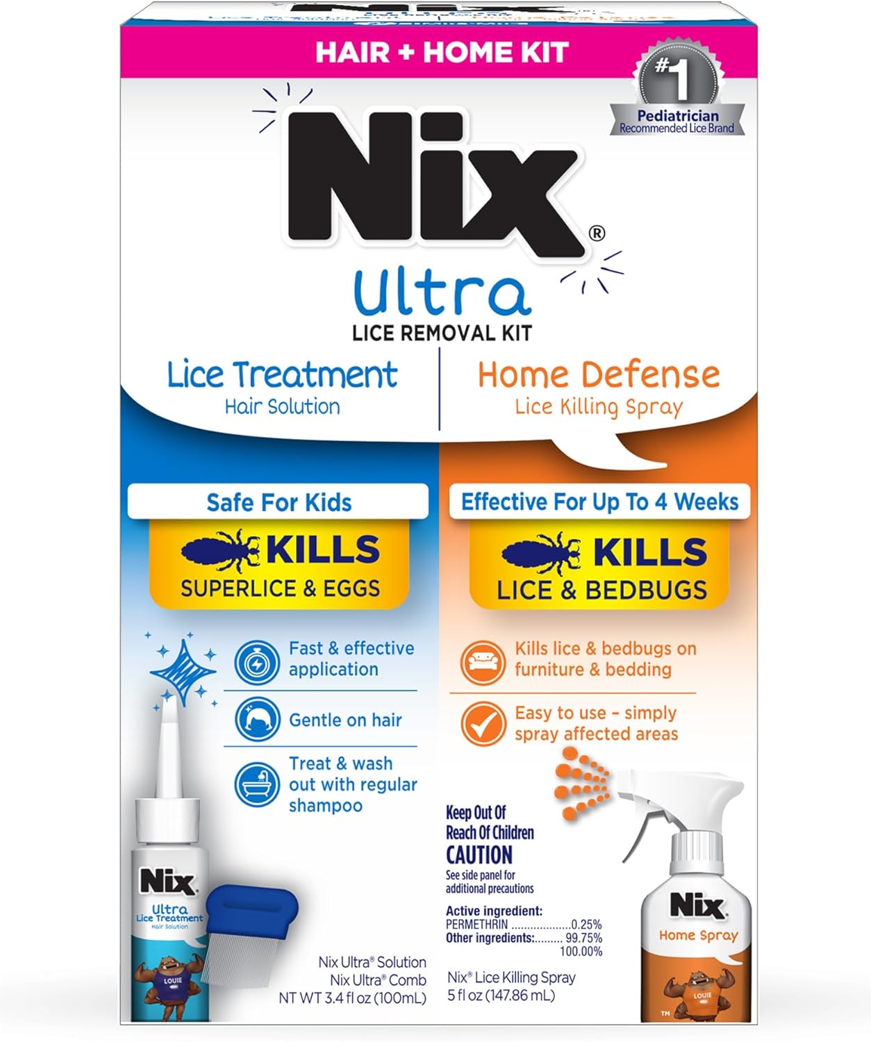 Nix Ultra Lice Treatment and Home Defense Kit for Effective Relief