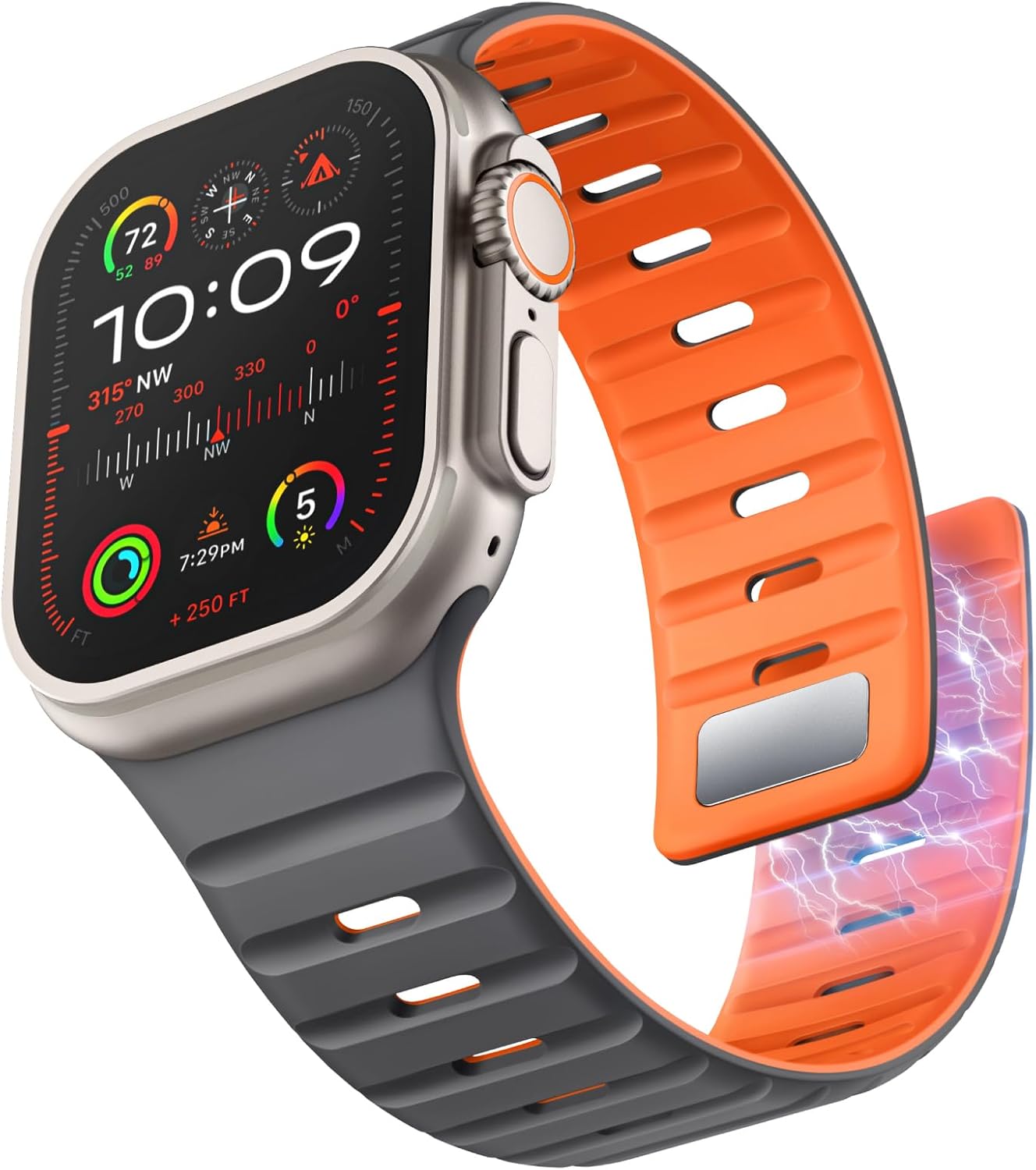 Silicone Magnetic Band for Apple Watch: Sport Loop Strap