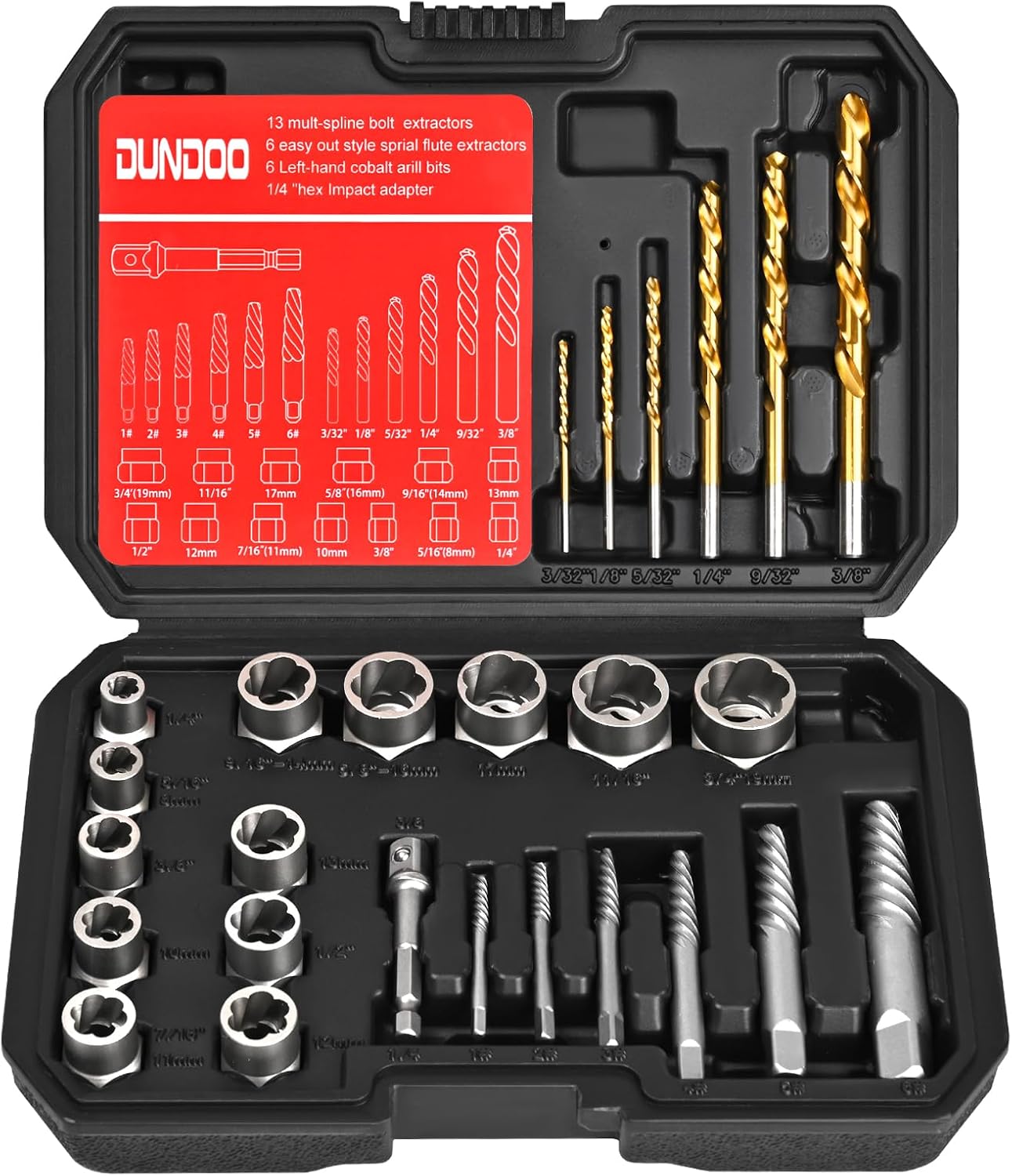 30PCS Screw Extractor Set for Easy Removal of Damaged Bolts