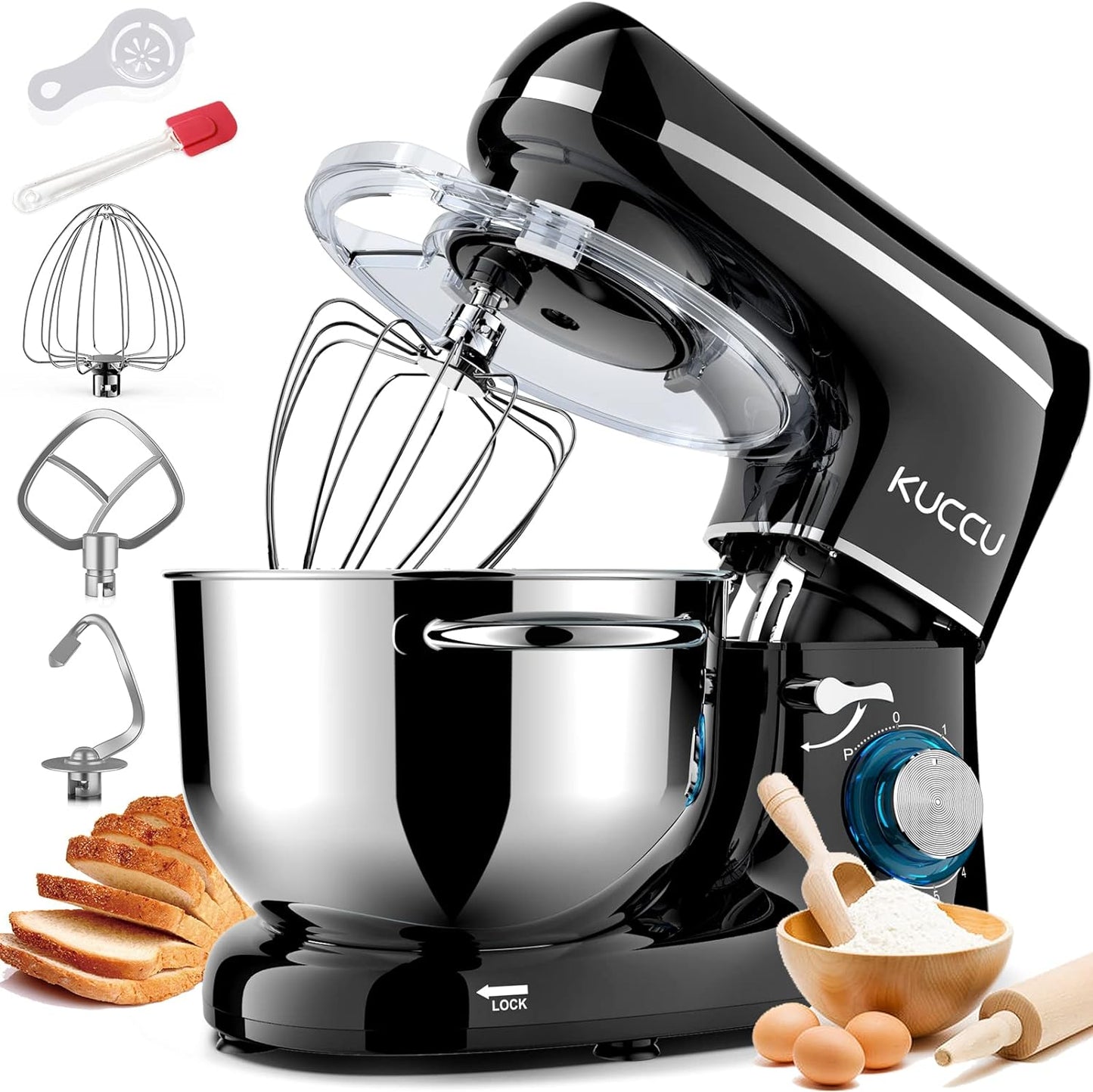 Powerful 660W Stand Mixer with 6-Speed Control