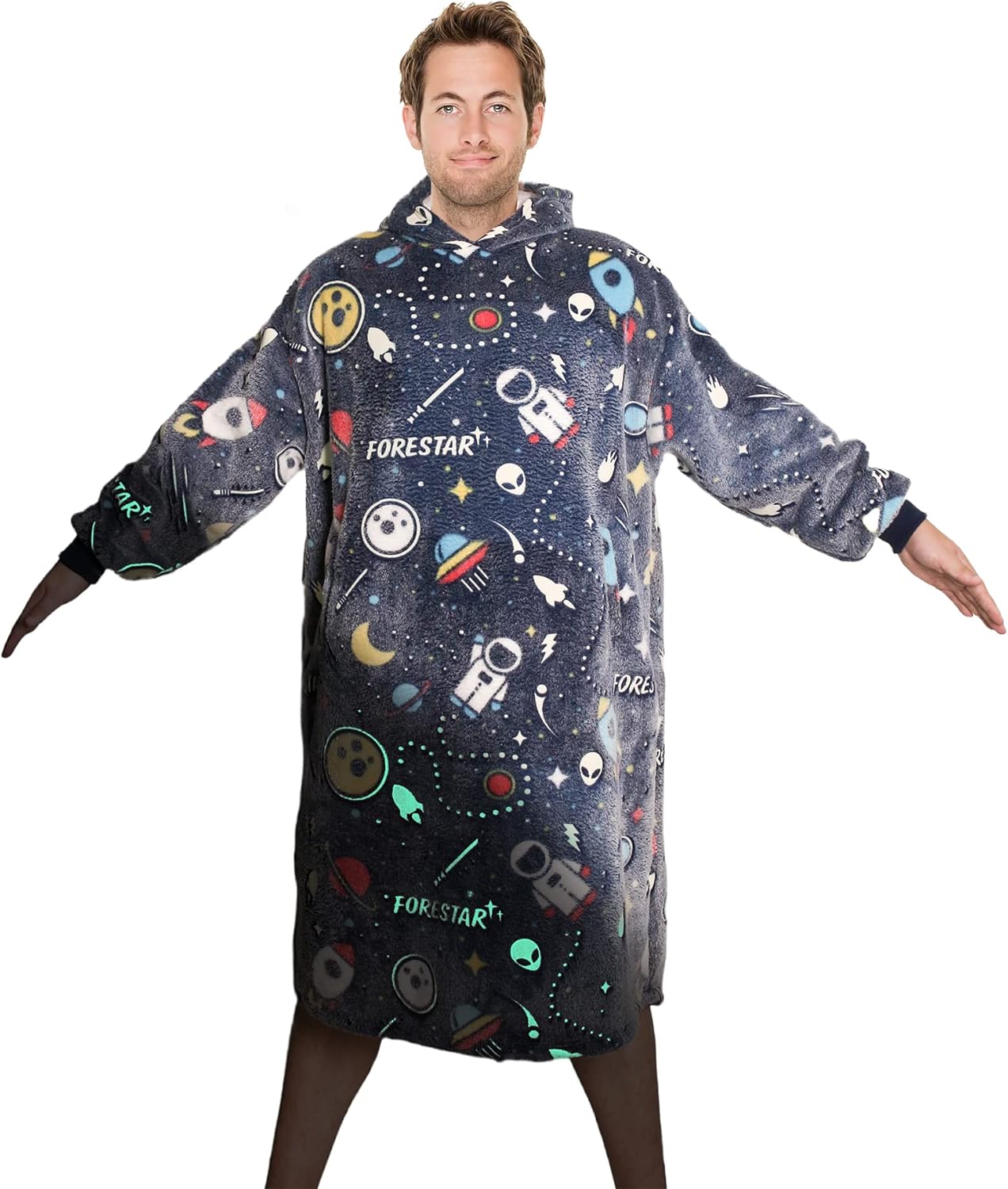 FORESTAR Glow-in-The-Dark Wearable Blanket: Ultimate Cozy Comfort!