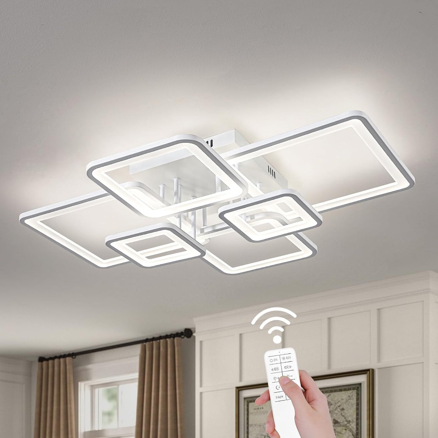 Modern LED Ceiling Lights for Bedroom with Remote Control