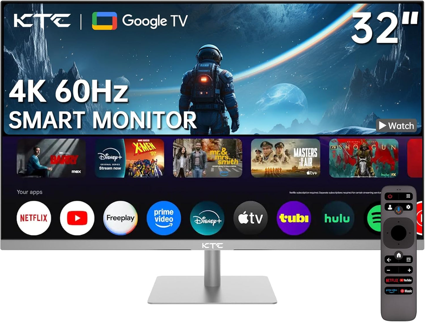 KTC 32 Inch 4K Smart Monitor with Google TV and Dolby Audio