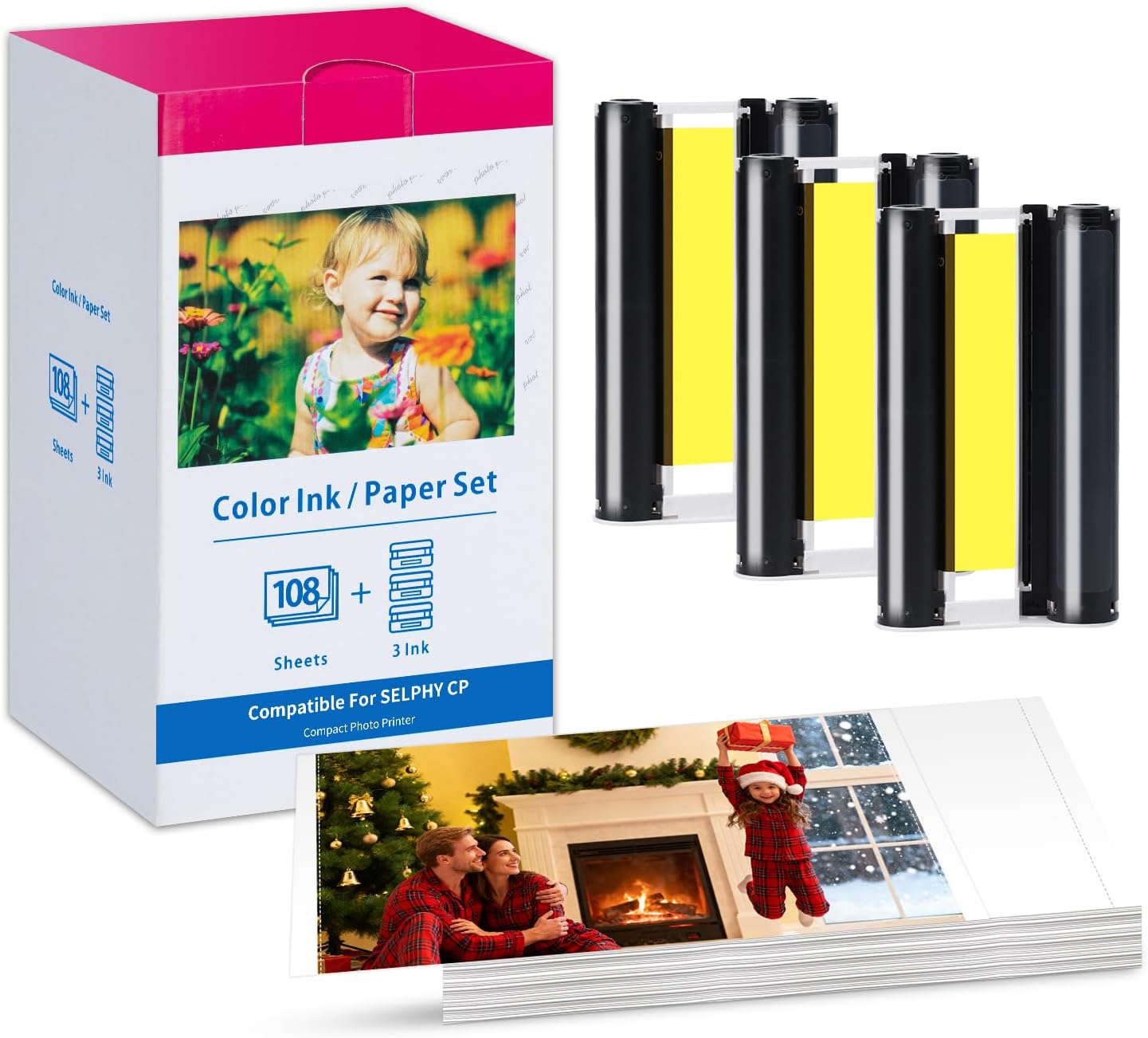 Compatible Canon Selphy CP1500 CP1300 Ink and Paper Set