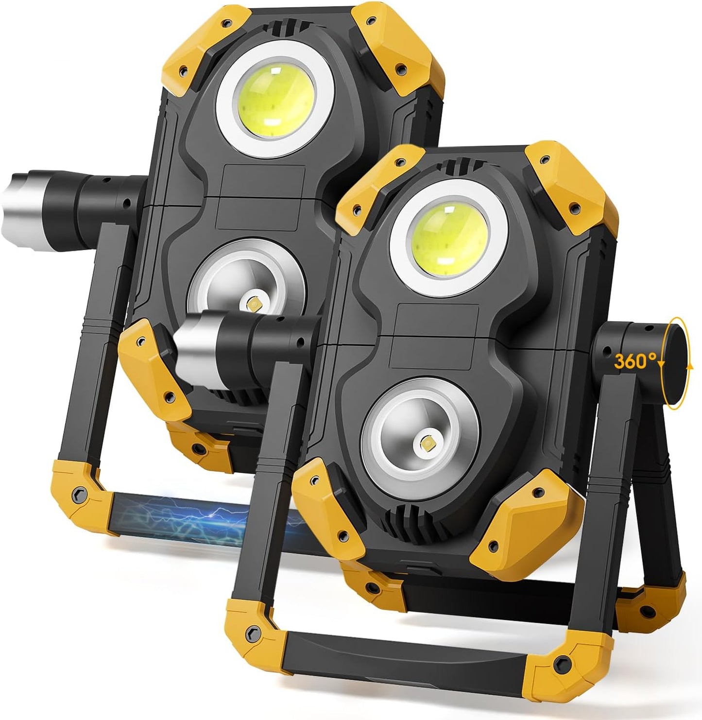 Samyoung 2 Pack Magnetic Rechargeable Work Light for All Needs