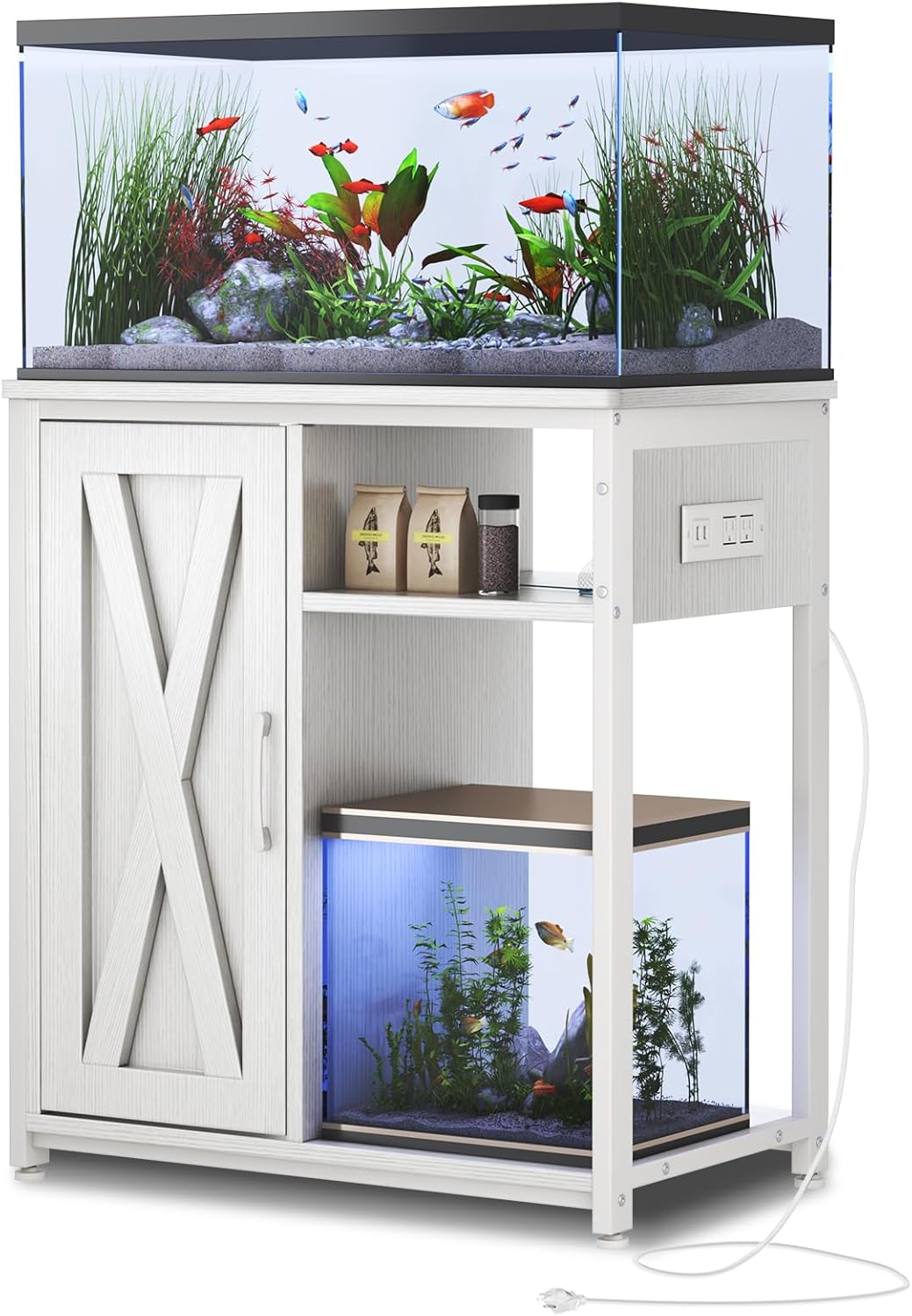 Heavy Duty Metal Fish Tank Stand for 20-29 Gallons Aquariums