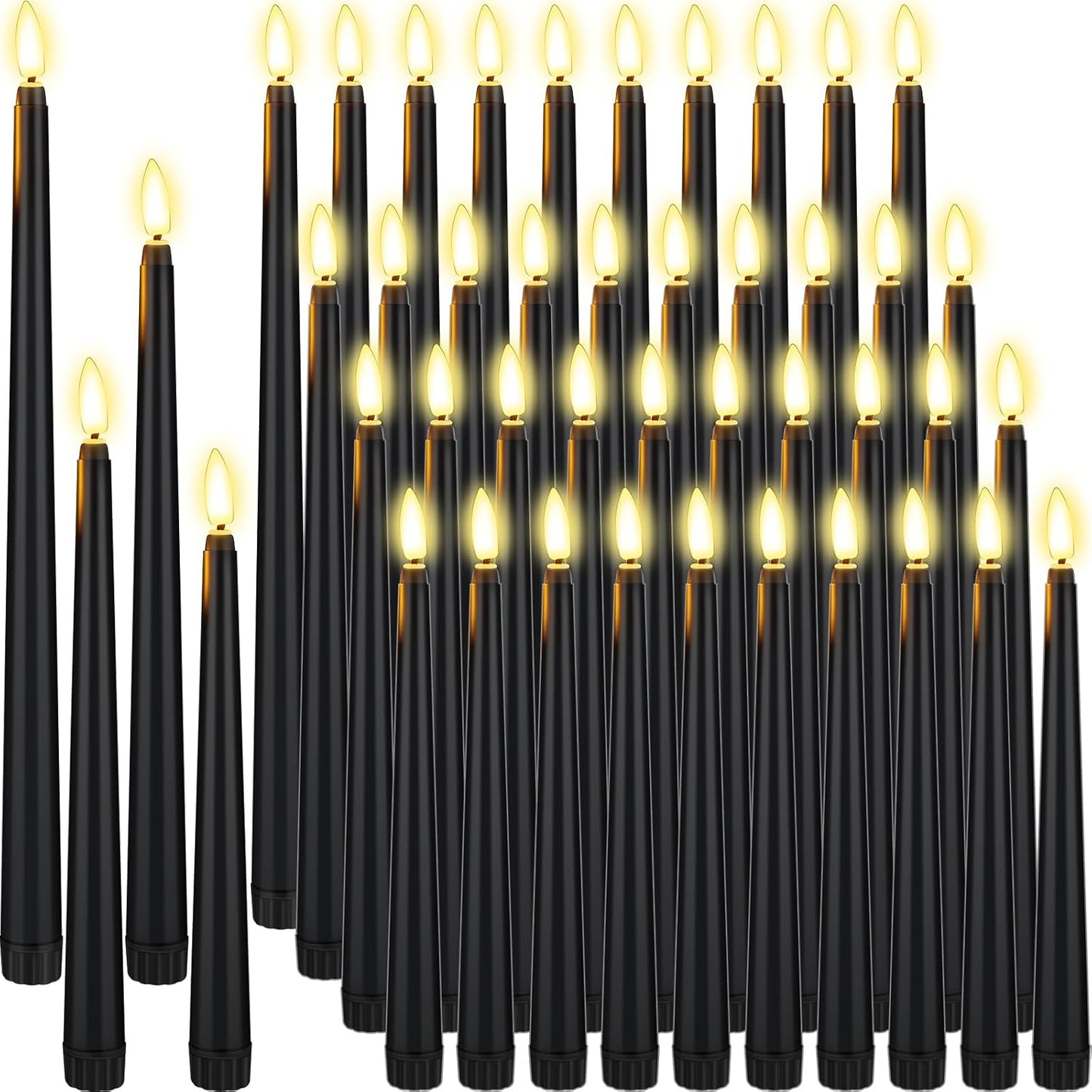 48 Pcs Flameless LED Taper Candles for Elegant Decor