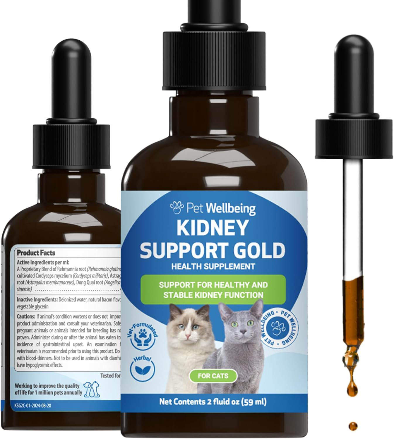 Pet Wellbeing Kidney Support Gold for Cats - Healthy Hydration