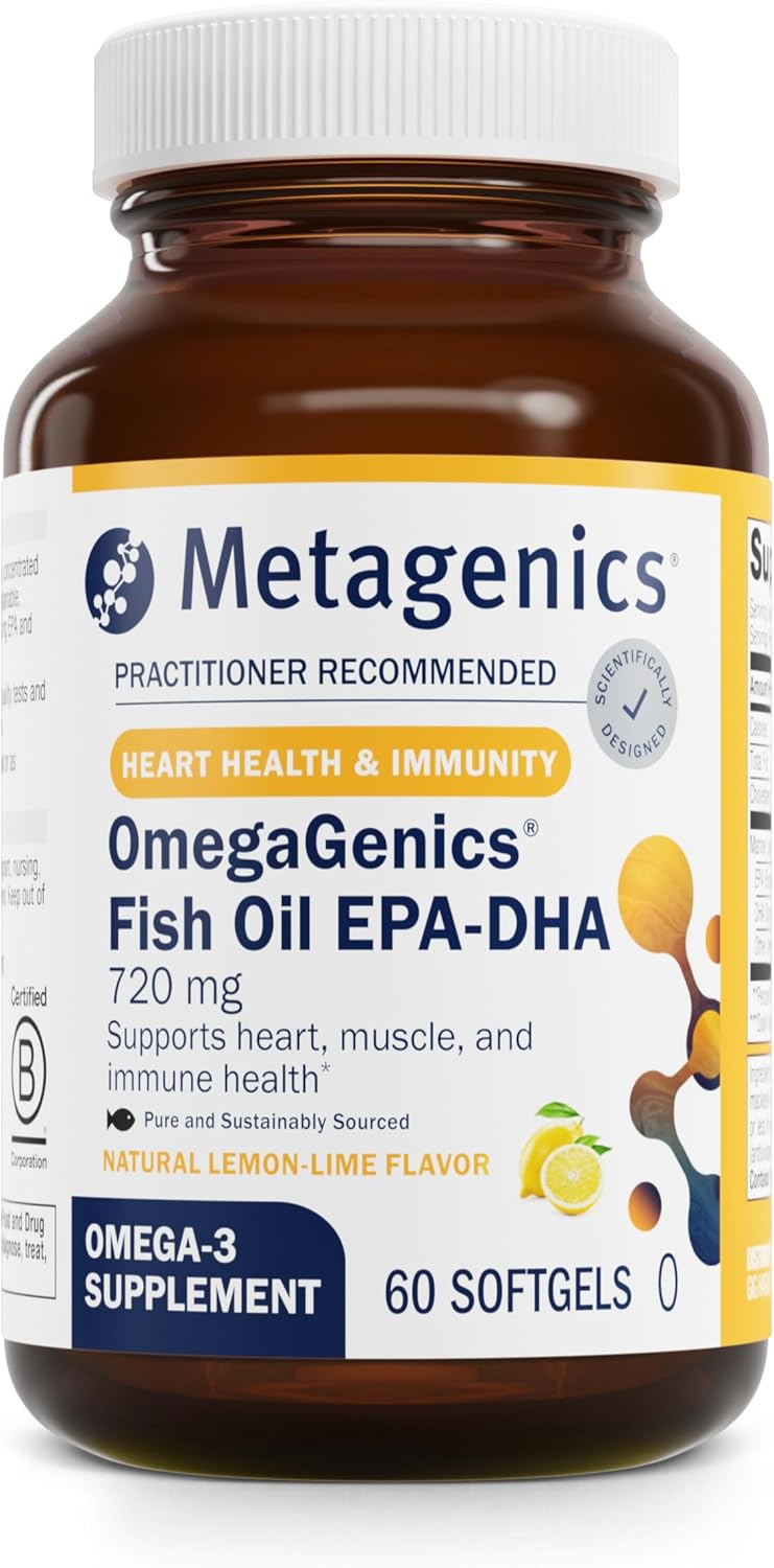 Metagenics OmegaGenics Fish Oil EPA-DHA 720 mg for Heart Health