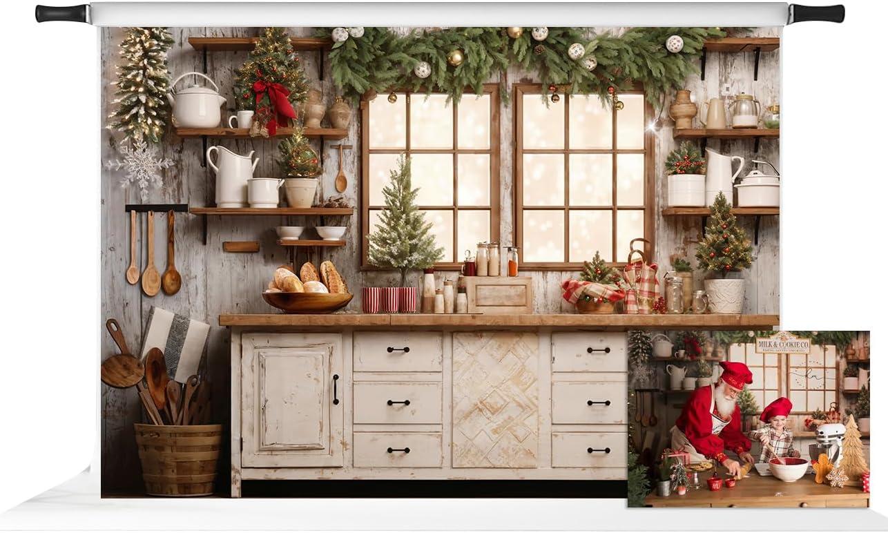 Kate Christmas Kitchen Backdrops for Festive Photography Fun