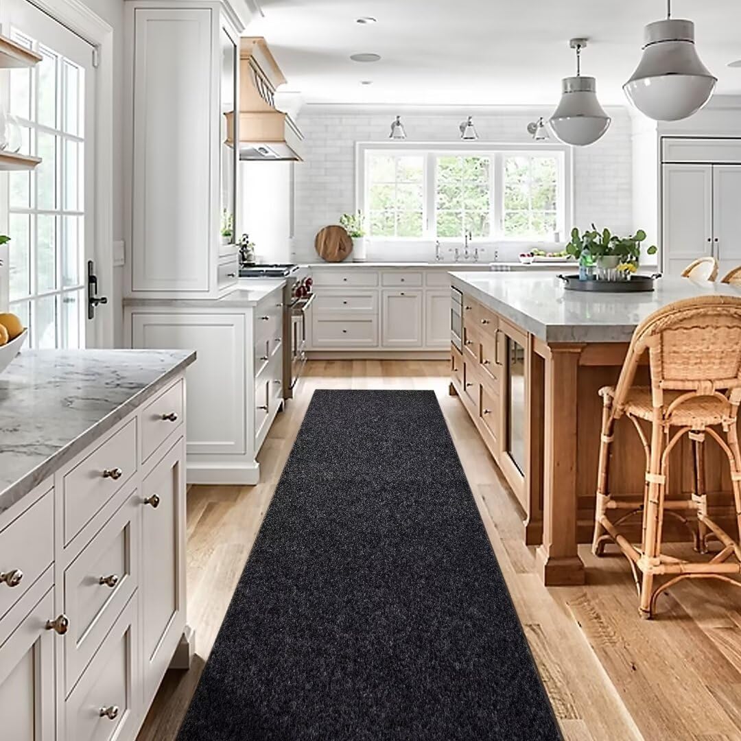 Runner Rug 4ftx7ft Indoor Outdoor Utility Carpet with Non-Slip Backing